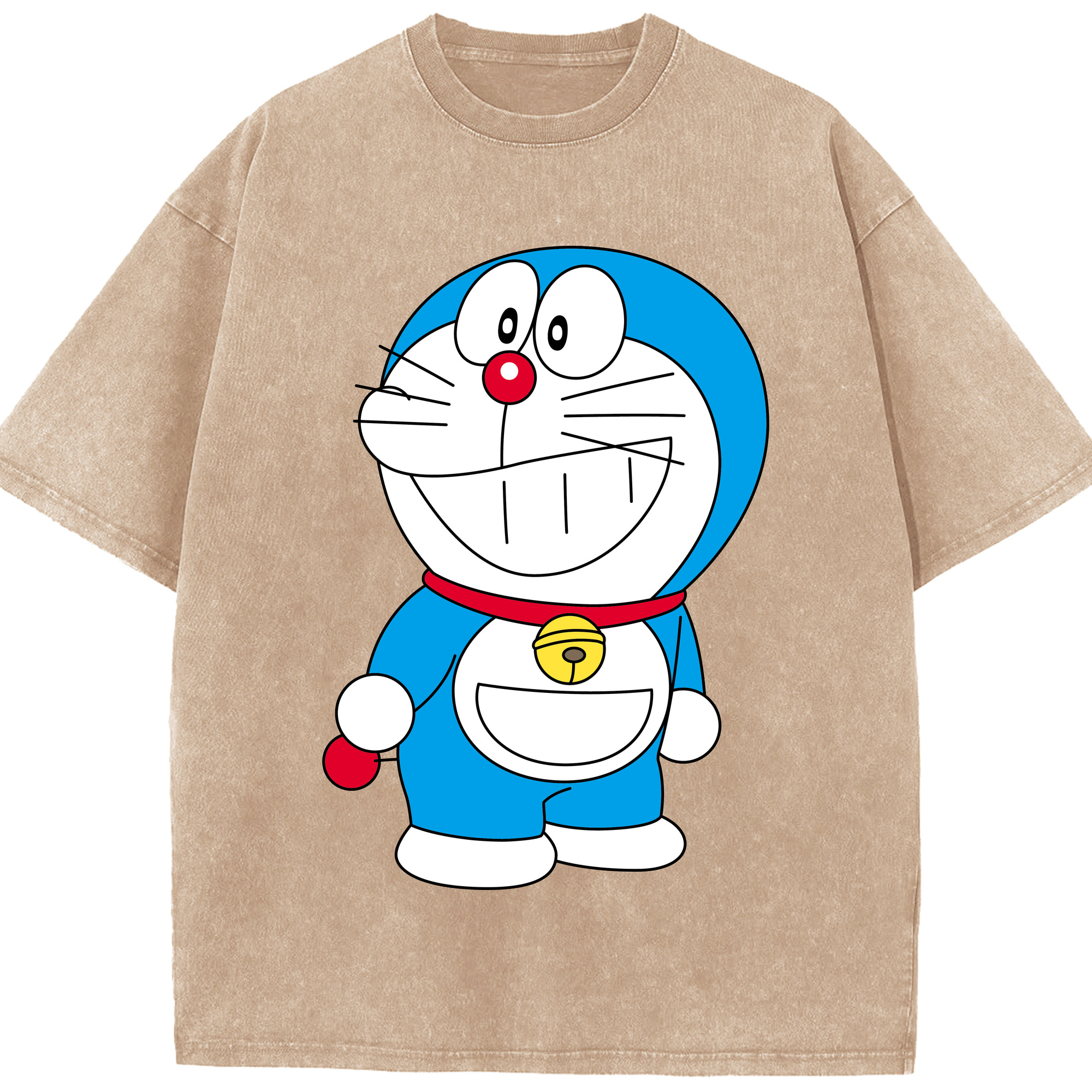（画像用） ドラえもん Doraemon 綿100% ヴィンテージ風 半袖Tシャツ（フロントプリント）