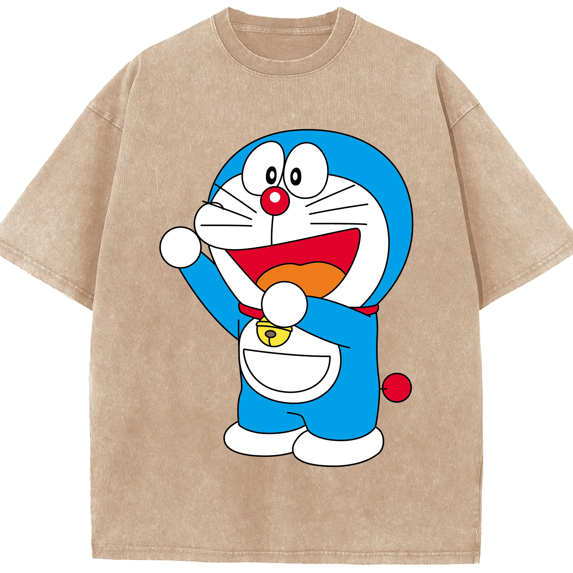 （画像用） ドラえもん Doraemon 綿100% ヴィンテージ風 半袖Tシャツ（フロントプリント）