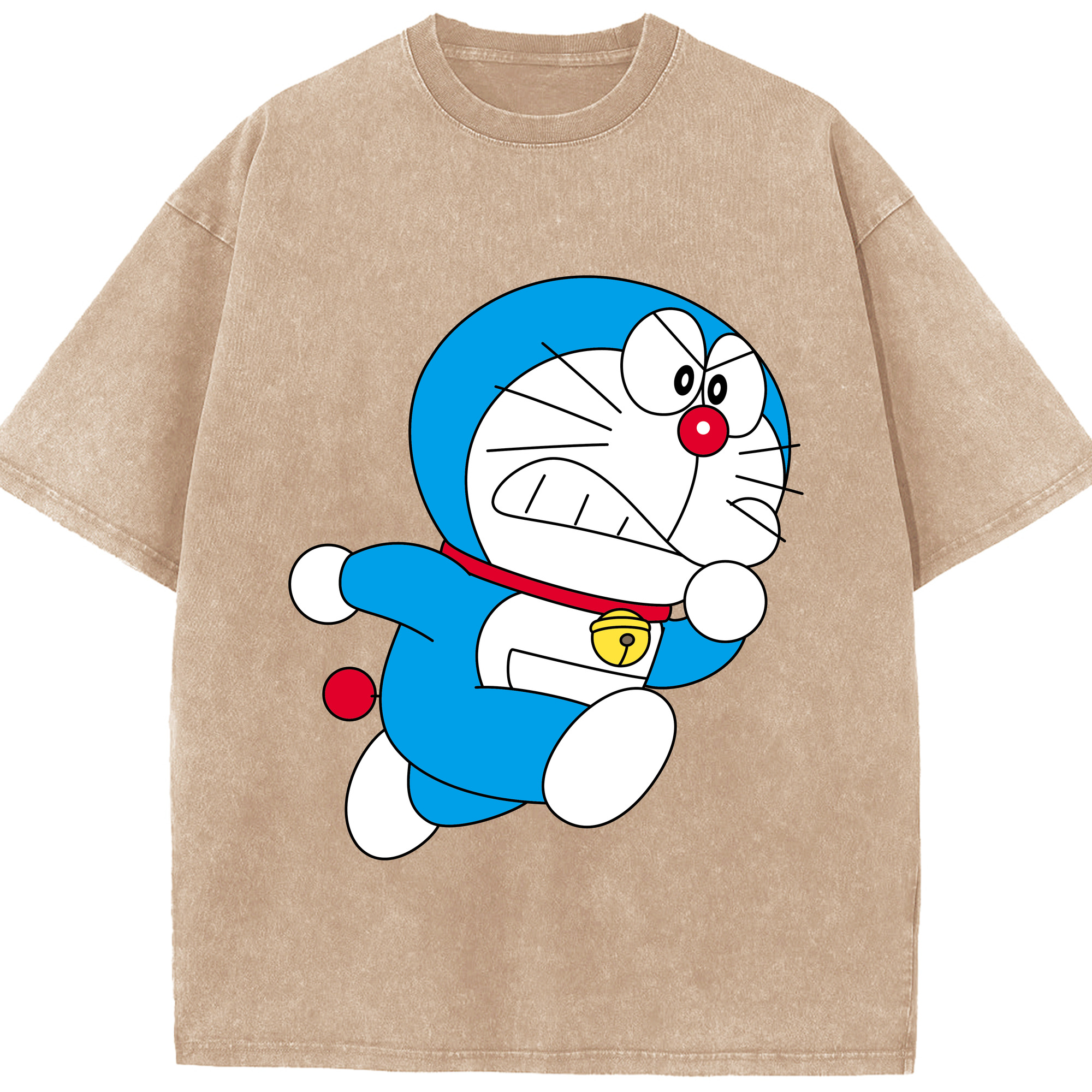 （画像用） ドラえもん Doraemon 綿100% ヴィンテージ風 半袖Tシャツ（フロントプリント）