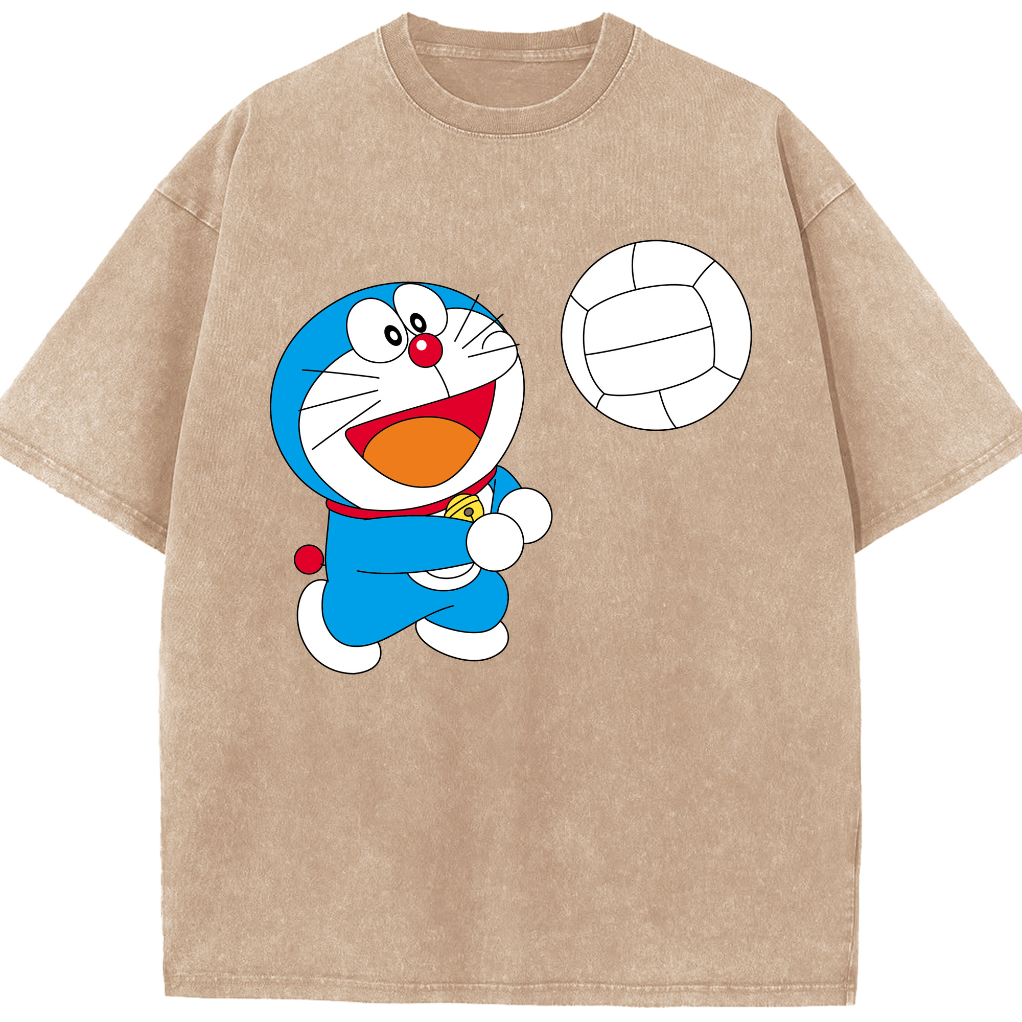 （画像用） ドラえもん Doraemon 綿100% ヴィンテージ風 半袖Tシャツ（フロントプリント）