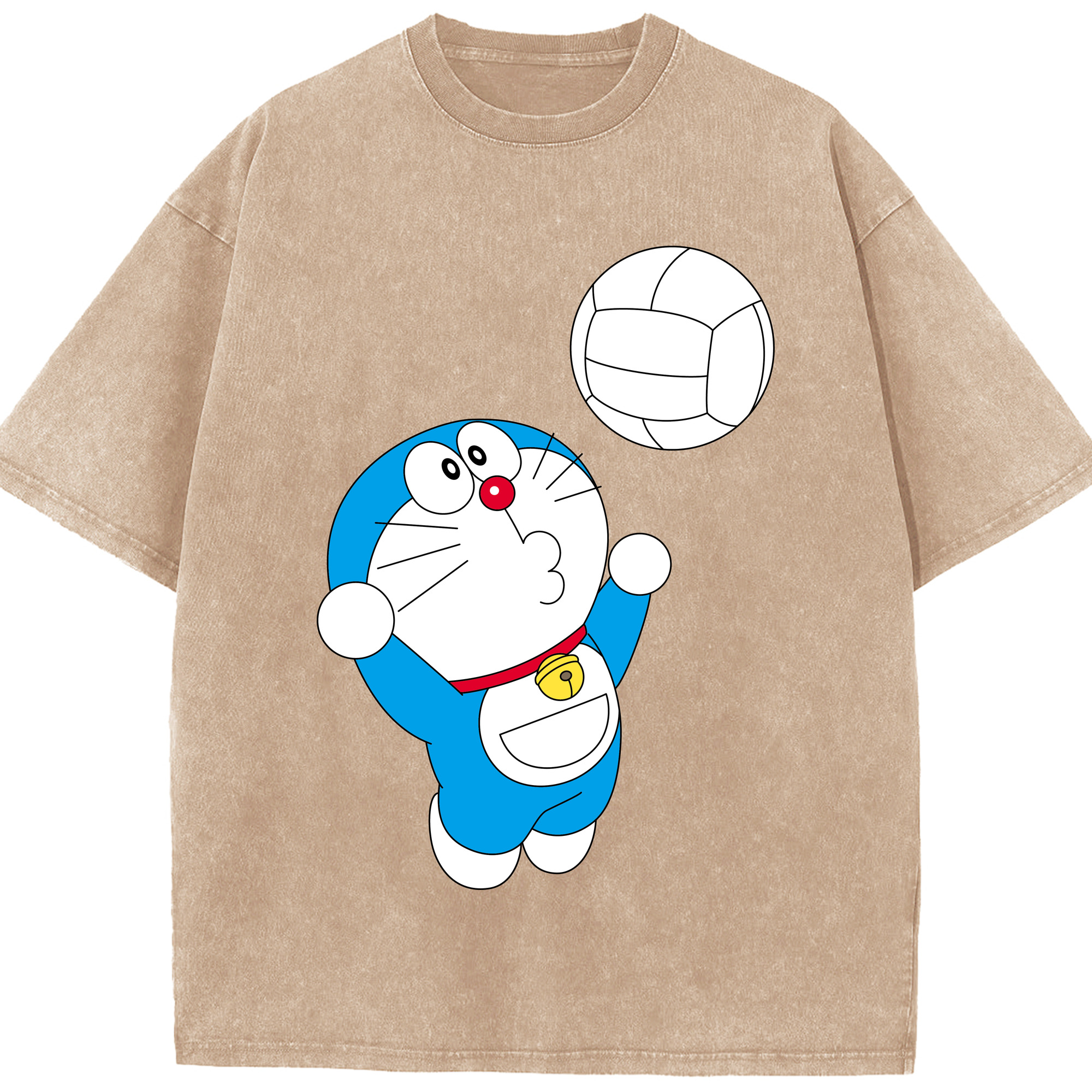 （画像用） ドラえもん Doraemon 綿100% ヴィンテージ風 半袖Tシャツ（フロントプリント）