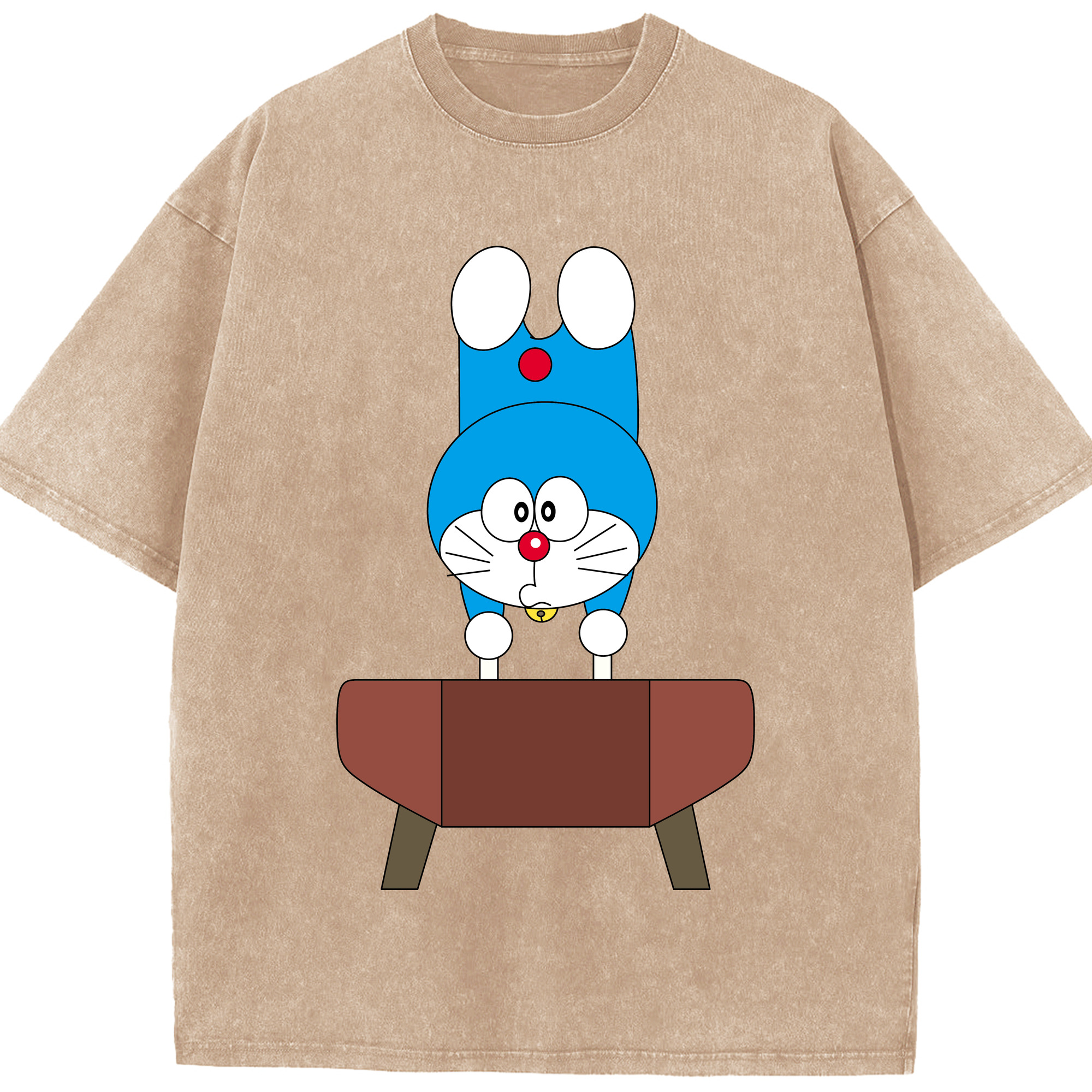 （画像用） ドラえもん Doraemon 綿100% ヴィンテージ風 半袖Tシャツ（フロントプリント）