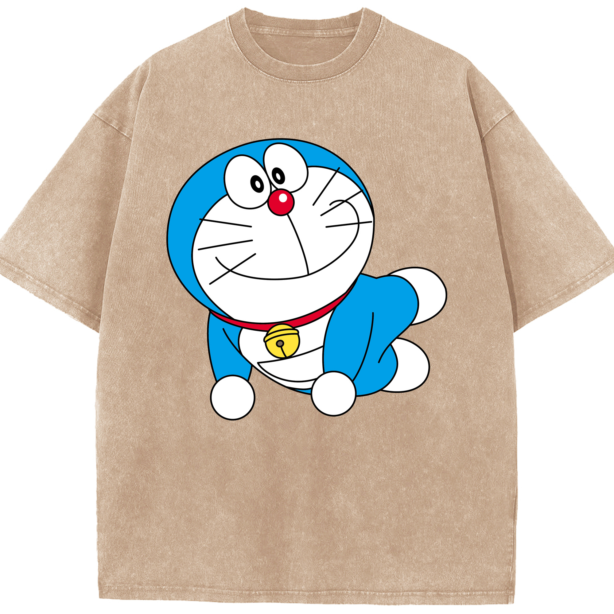 （画像用） ドラえもん Doraemon 綿100% ヴィンテージ風 半袖Tシャツ（フロントプリント）