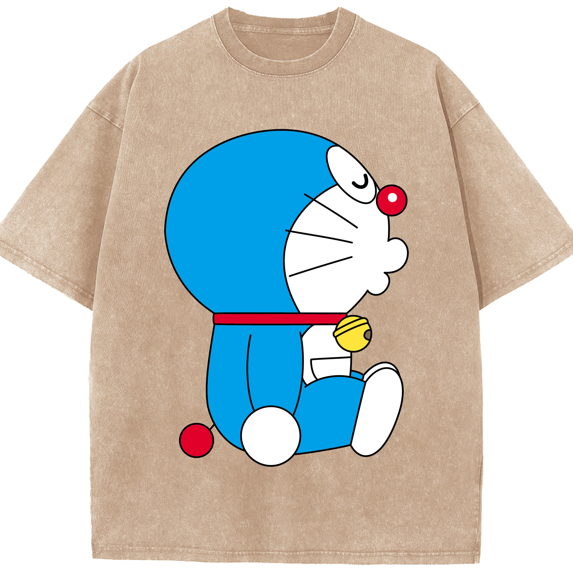 （画像用） ドラえもん Doraemon 綿100% ヴィンテージ風 半袖Tシャツ（フロントプリント）