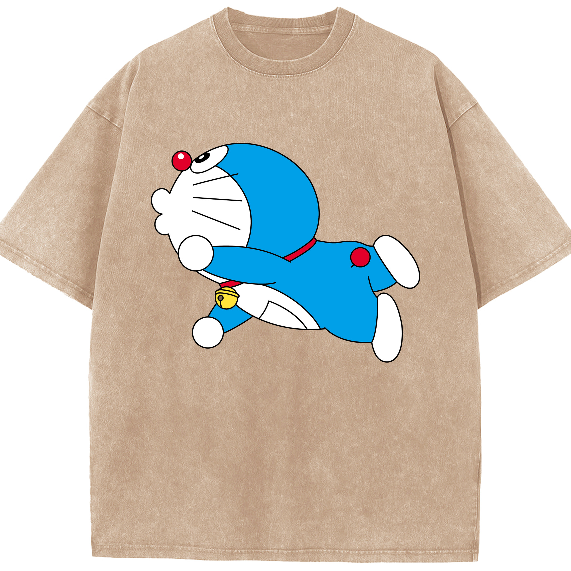 （画像用） ドラえもん Doraemon 綿100% ヴィンテージ風 半袖Tシャツ（フロントプリント）