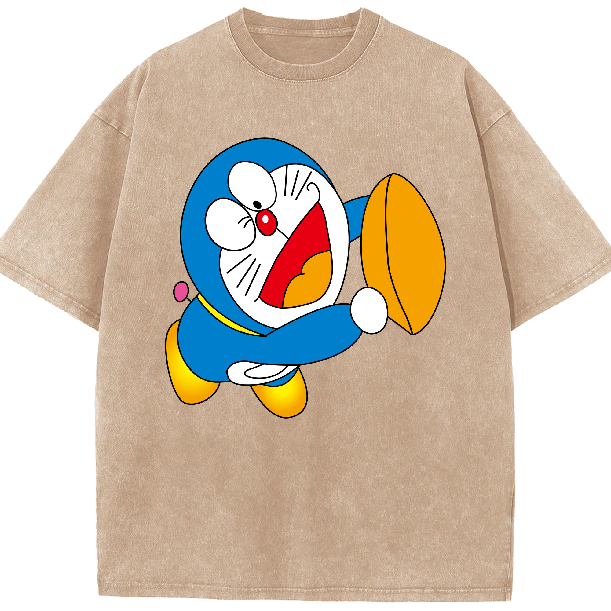 （画像用） ドラえもん Doraemon 綿100% ヴィンテージ風 半袖Tシャツ（フロントプリント）