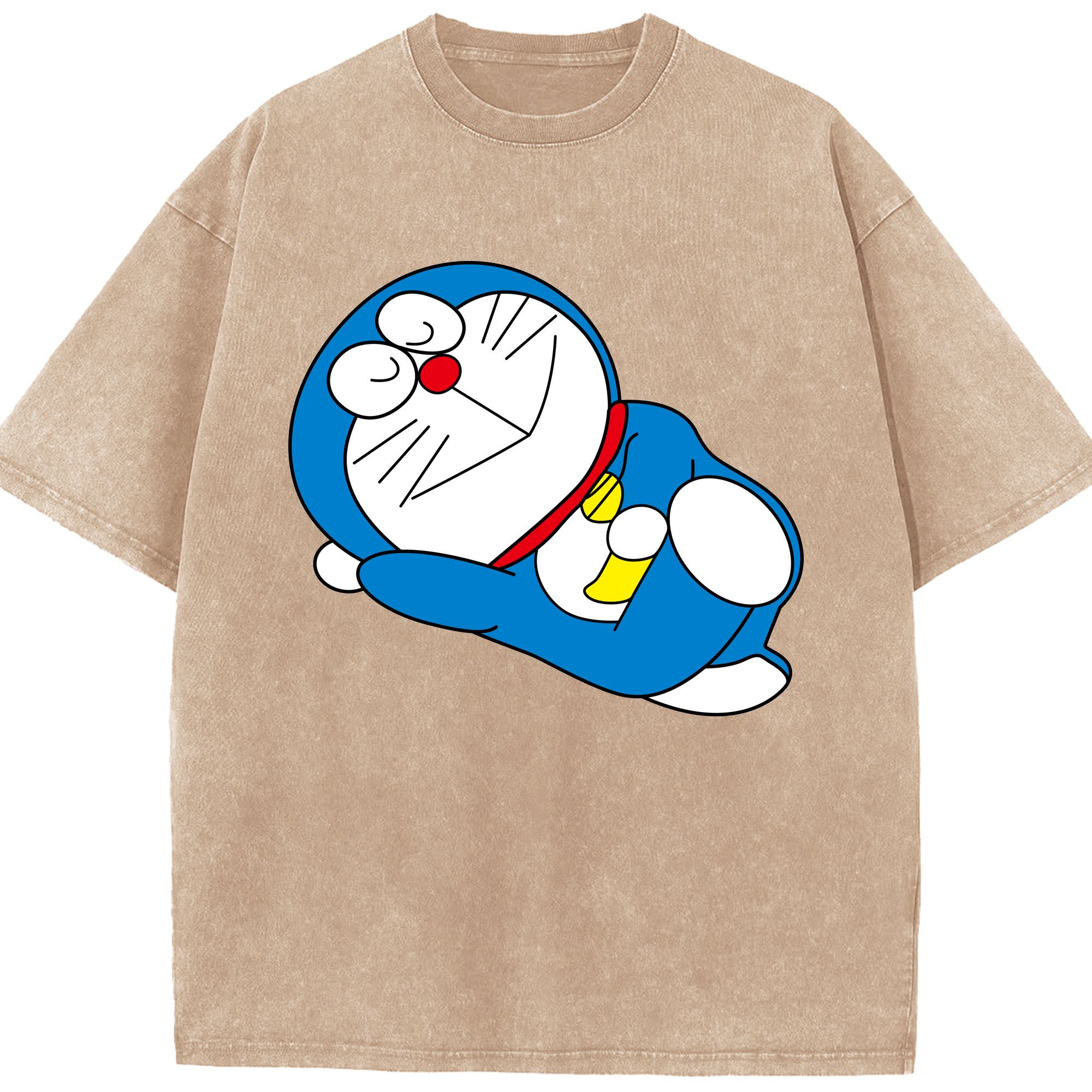 （画像用） ドラえもん Doraemon 綿100% ヴィンテージ風 半袖Tシャツ（フロントプリント）
