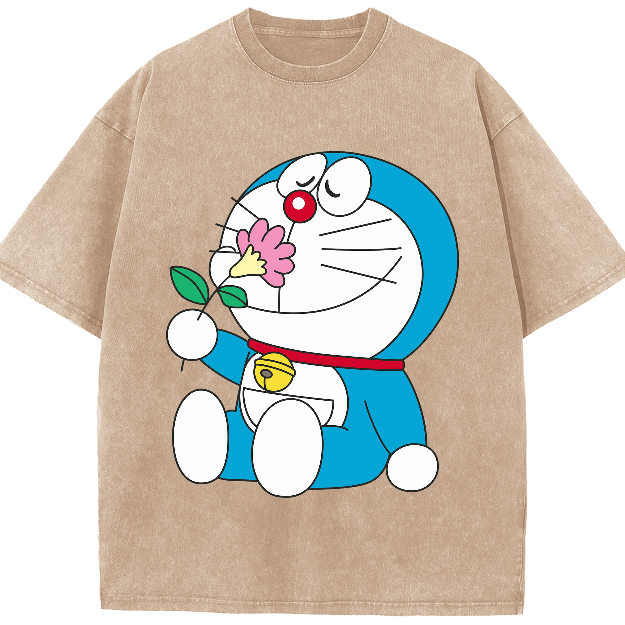 （画像用） ドラえもん Doraemon 綿100% ヴィンテージ風 半袖Tシャツ（フロントプリント）