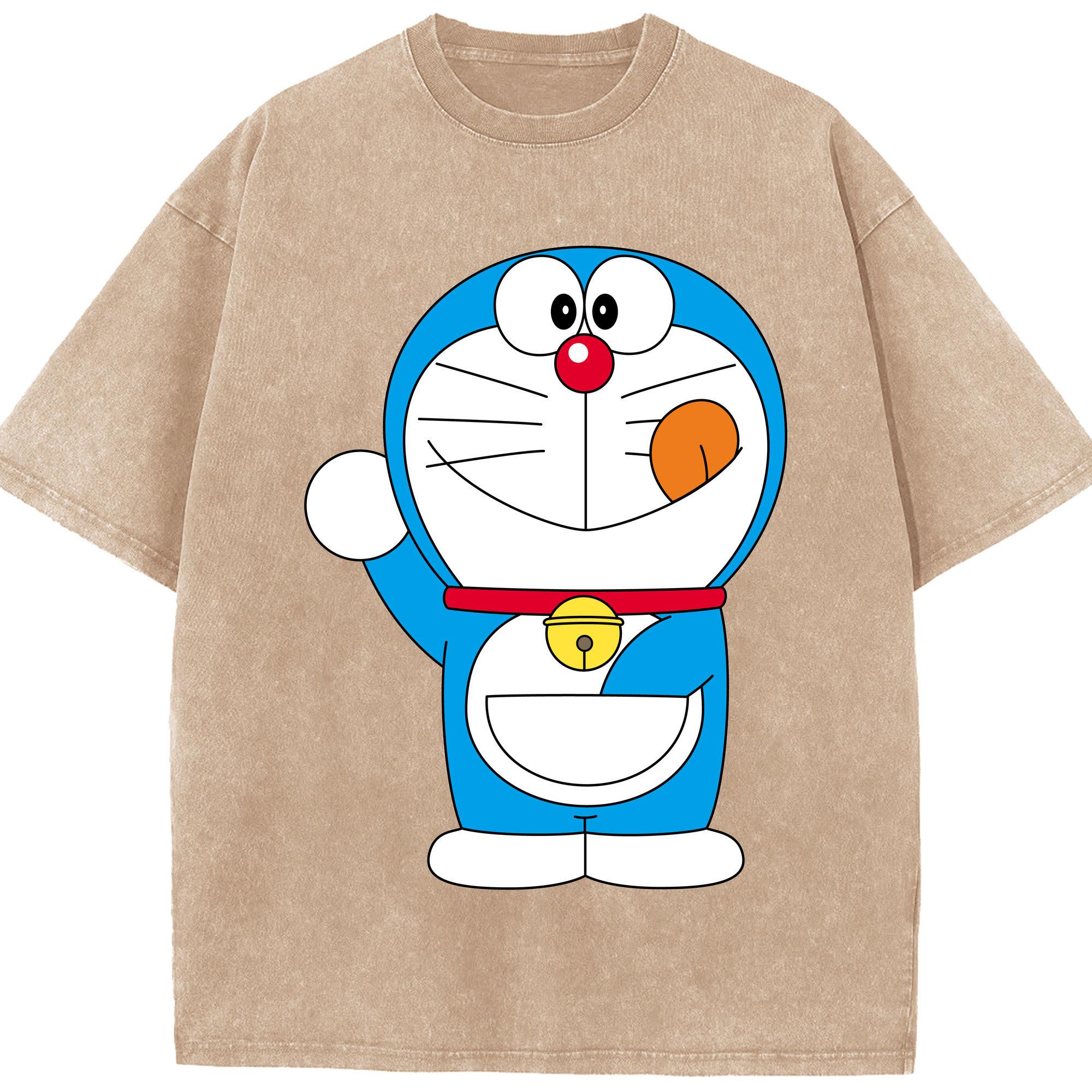 （画像用） ドラえもん Doraemon 綿100% ヴィンテージ風 半袖Tシャツ（フロントプリント）