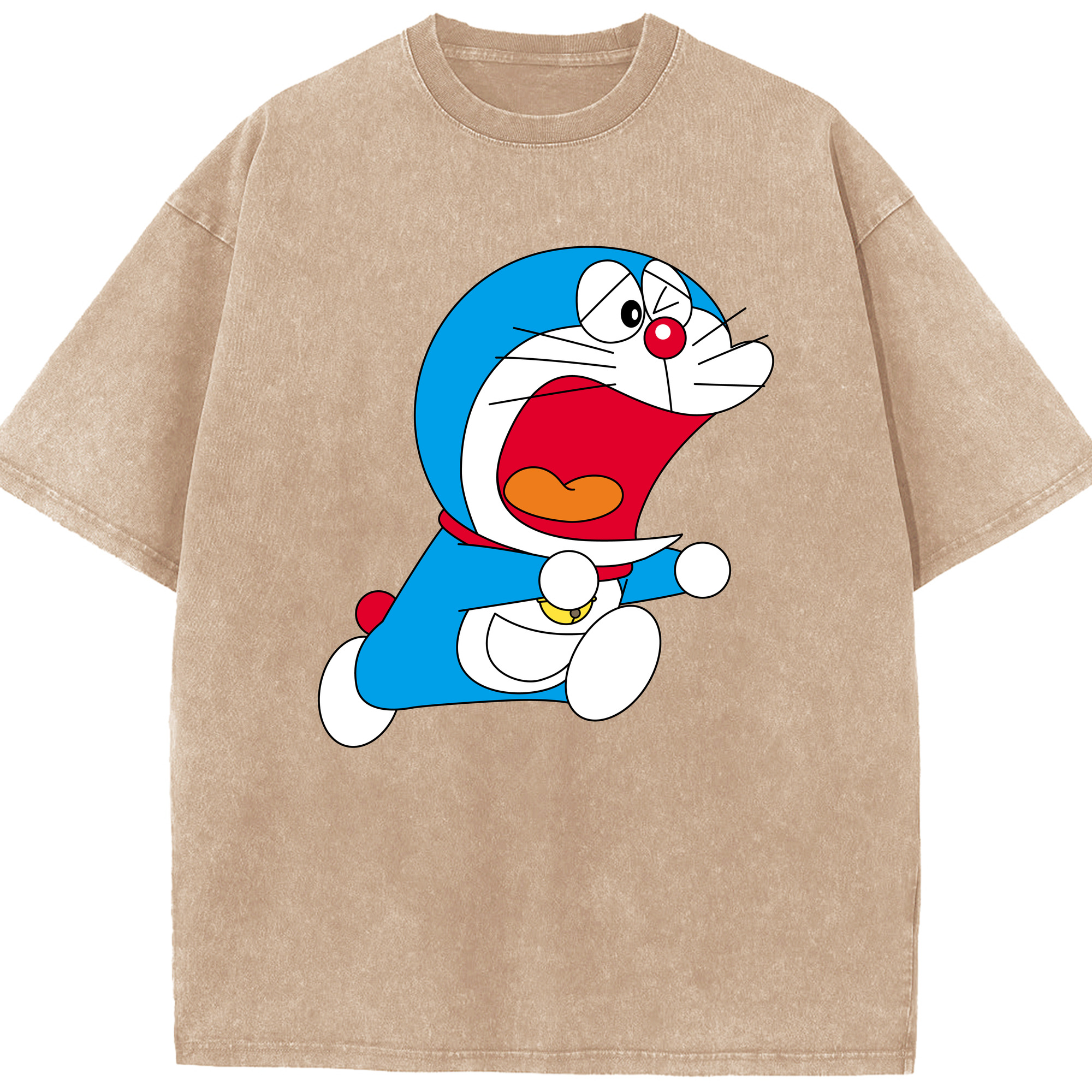 （画像用） ドラえもん Doraemon 綿100% ヴィンテージ風 半袖Tシャツ（フロントプリント）