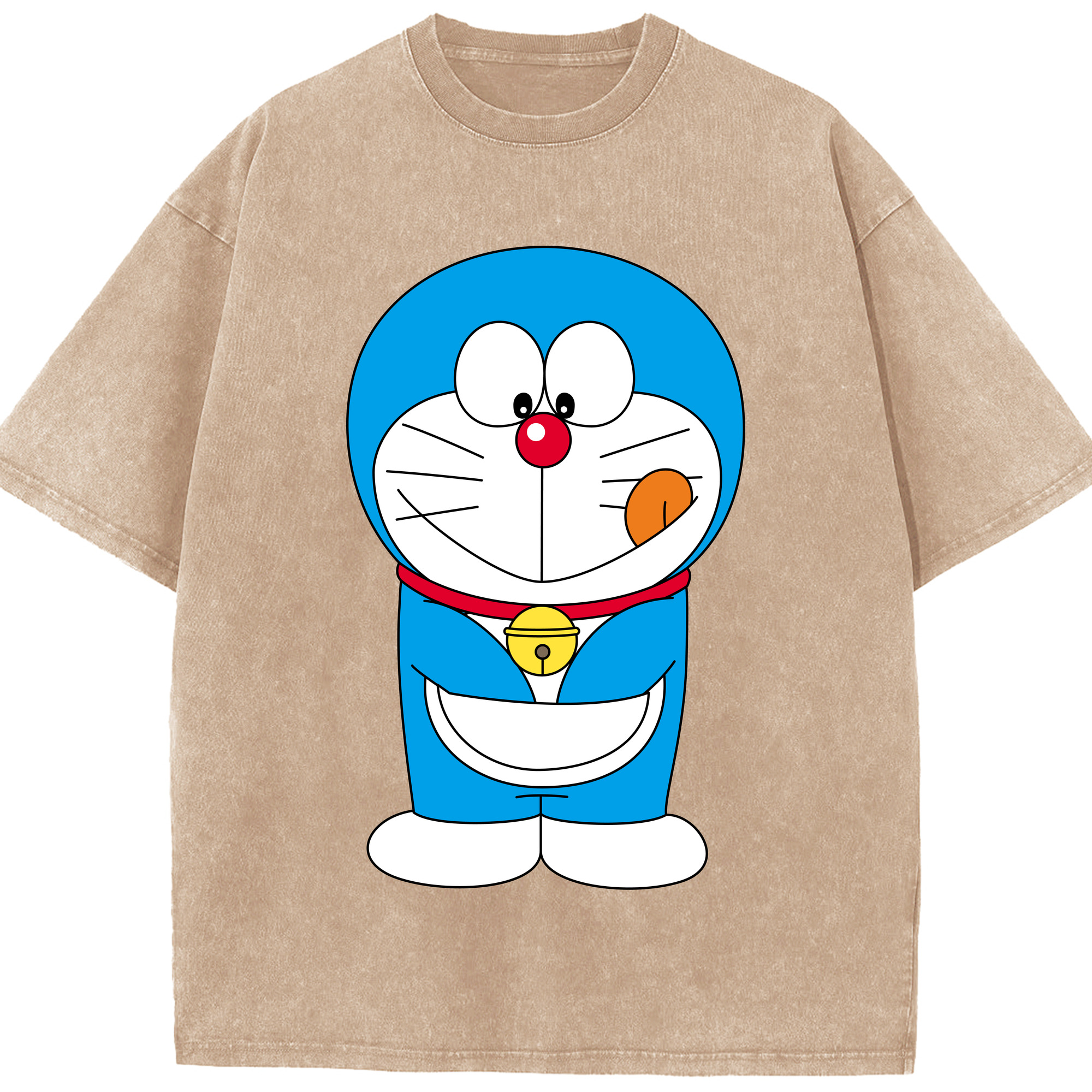 （画像用） ドラえもん Doraemon 綿100% ヴィンテージ風 半袖Tシャツ（フロントプリント）
