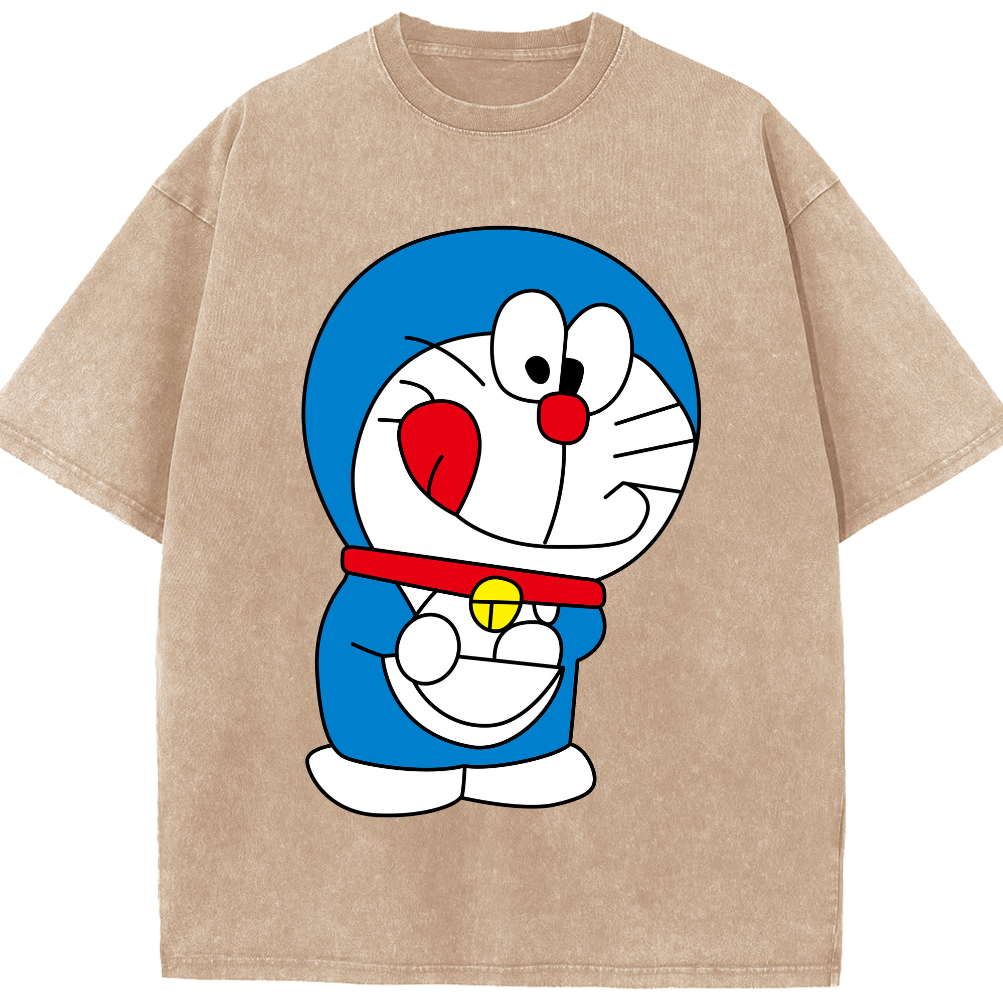 （画像用） ドラえもん Doraemon 綿100% ヴィンテージ風 半袖Tシャツ（フロントプリント）
