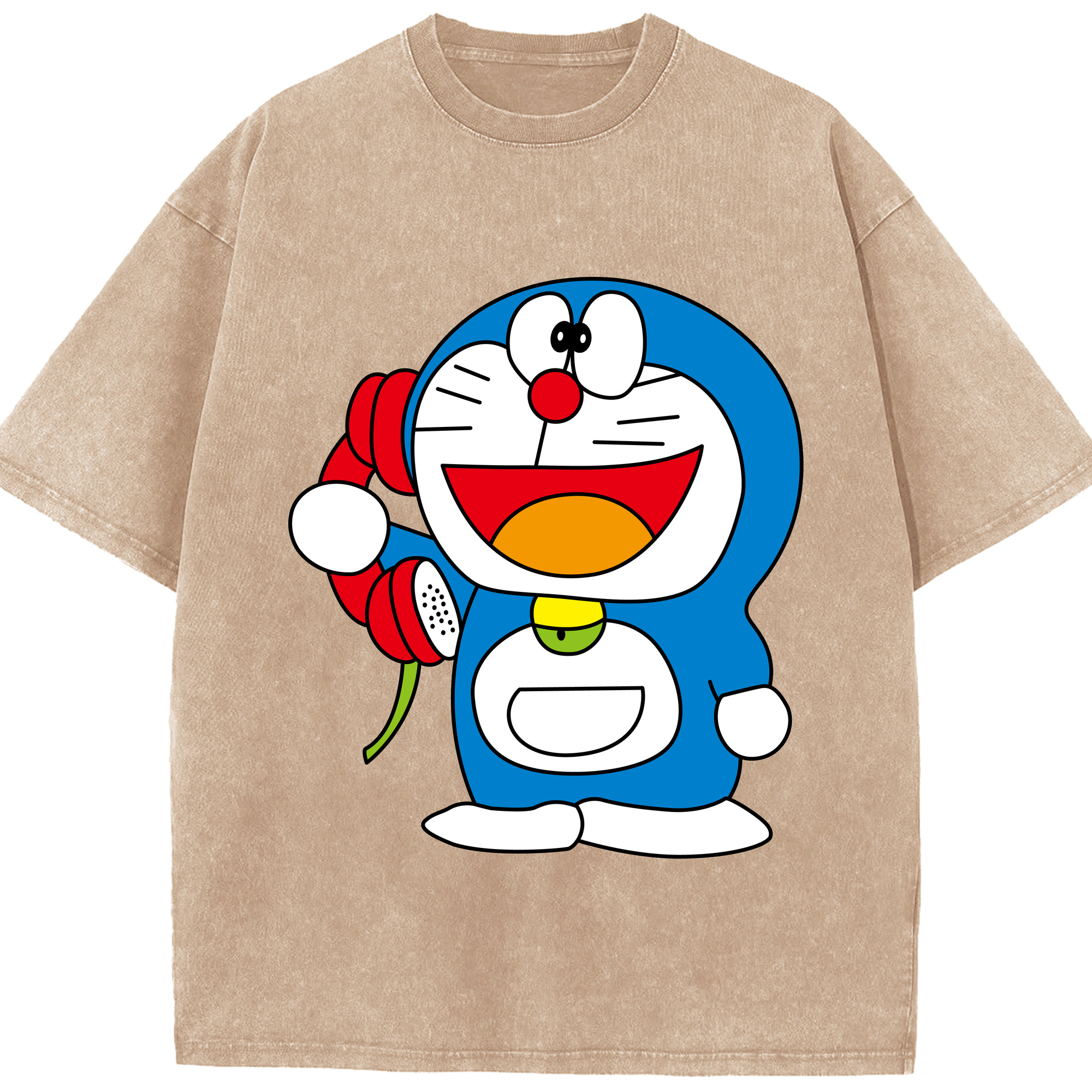 （画像用） ドラえもん Doraemon 綿100% ヴィンテージ風 半袖Tシャツ（フロントプリント）