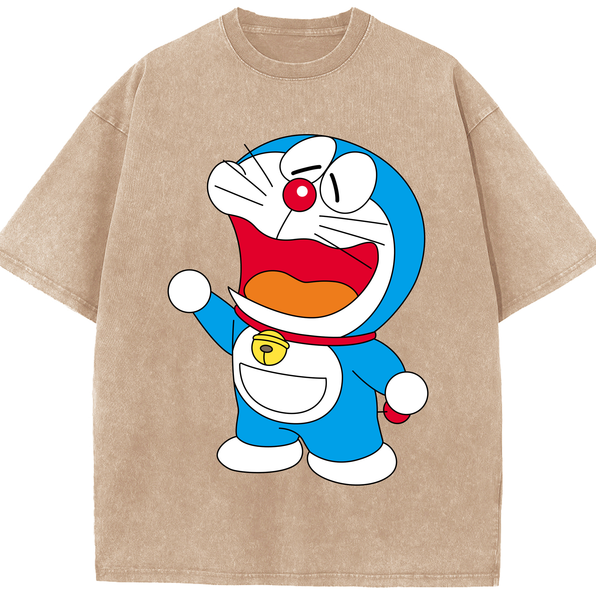 （画像用） ドラえもん Doraemon 綿100% ヴィンテージ風 半袖Tシャツ（フロントプリント）