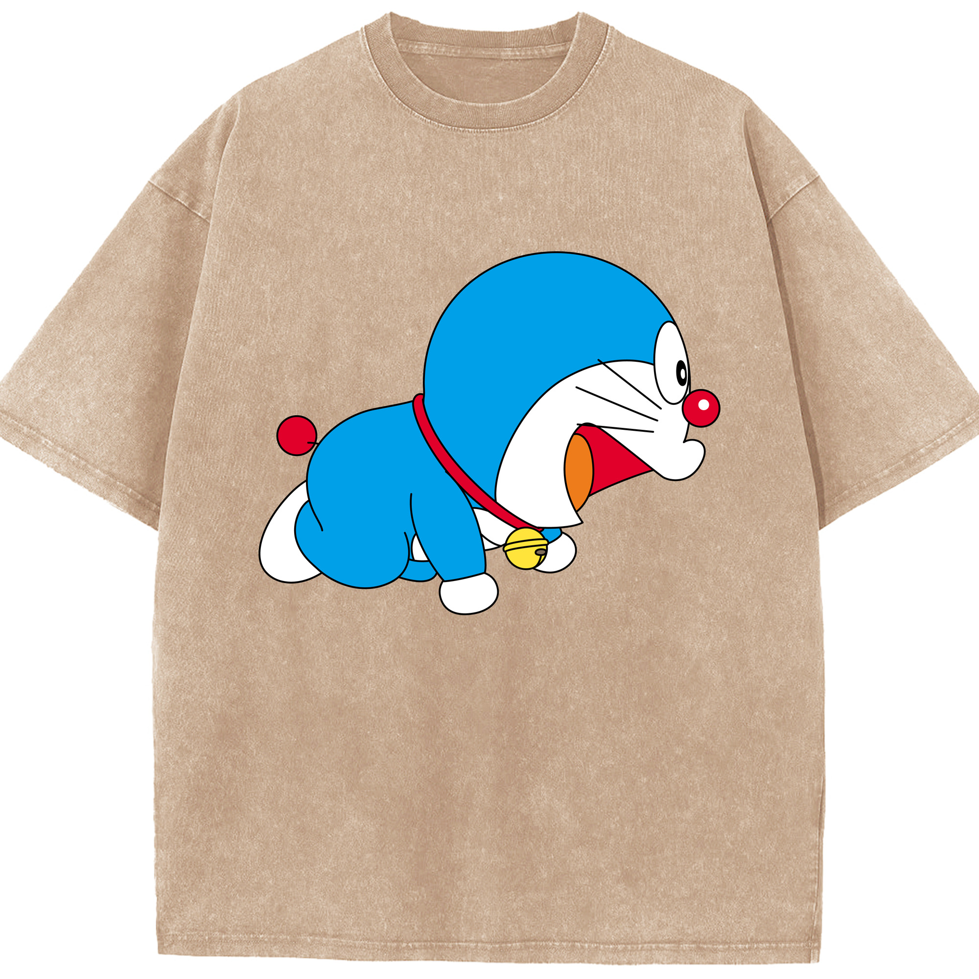 （画像用） ドラえもん Doraemon 綿100% ヴィンテージ風 半袖Tシャツ（フロントプリント）