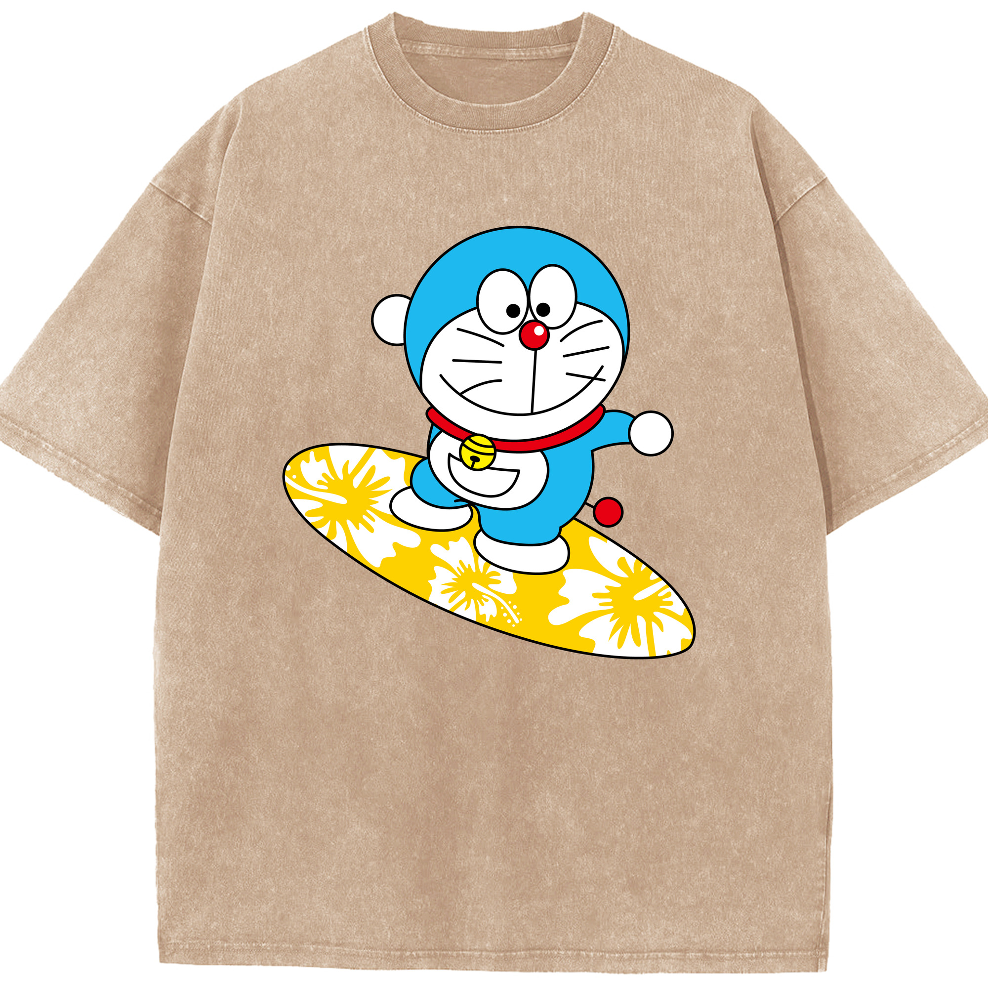 （画像用） ドラえもん Doraemon 綿100% ヴィンテージ風 半袖Tシャツ（フロントプリント）