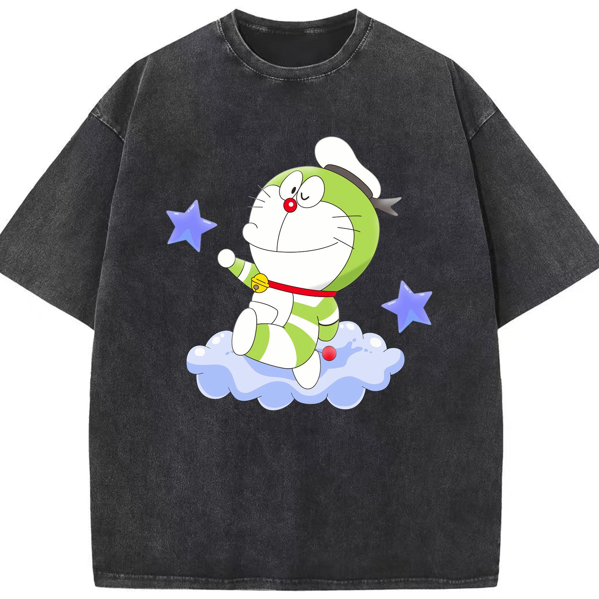 （画像用） ドラえもん Doraemon 綿100% ヴィンテージ風 半袖Tシャツ（フロントプリント）