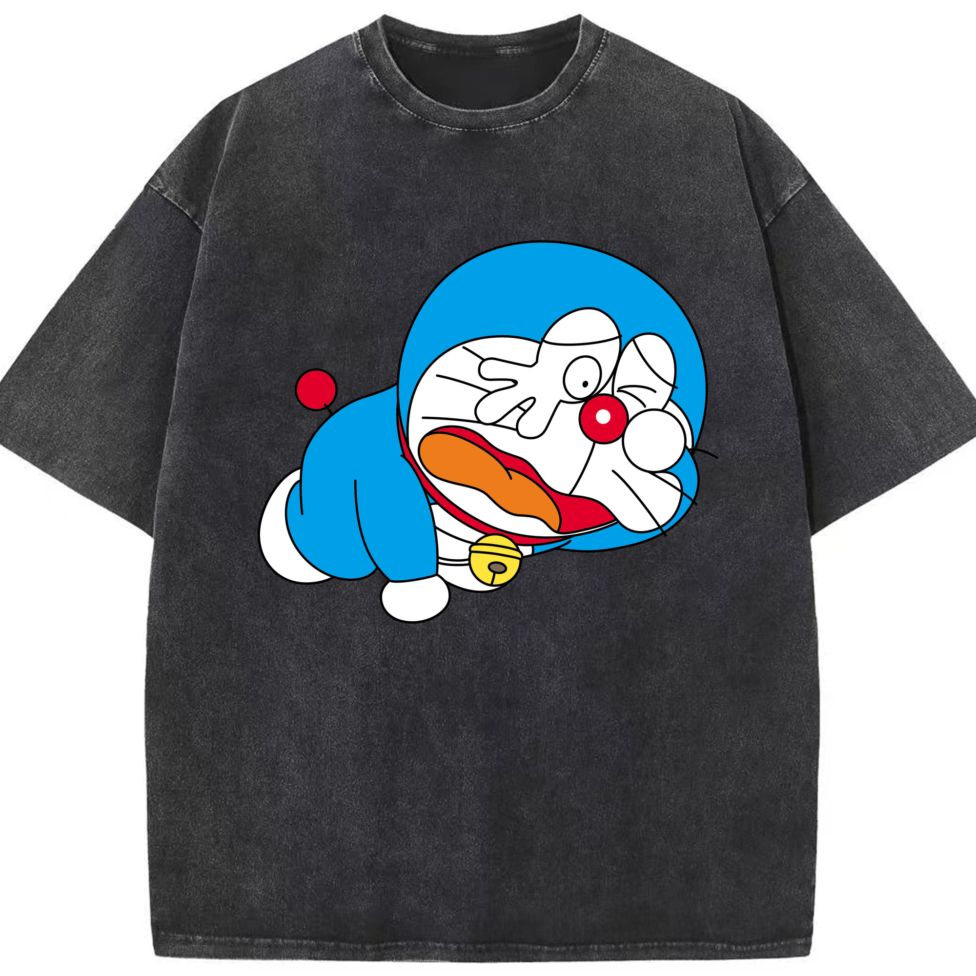 （画像用） ドラえもん Doraemon 綿100% ヴィンテージ風 半袖Tシャツ（フロントプリント）
