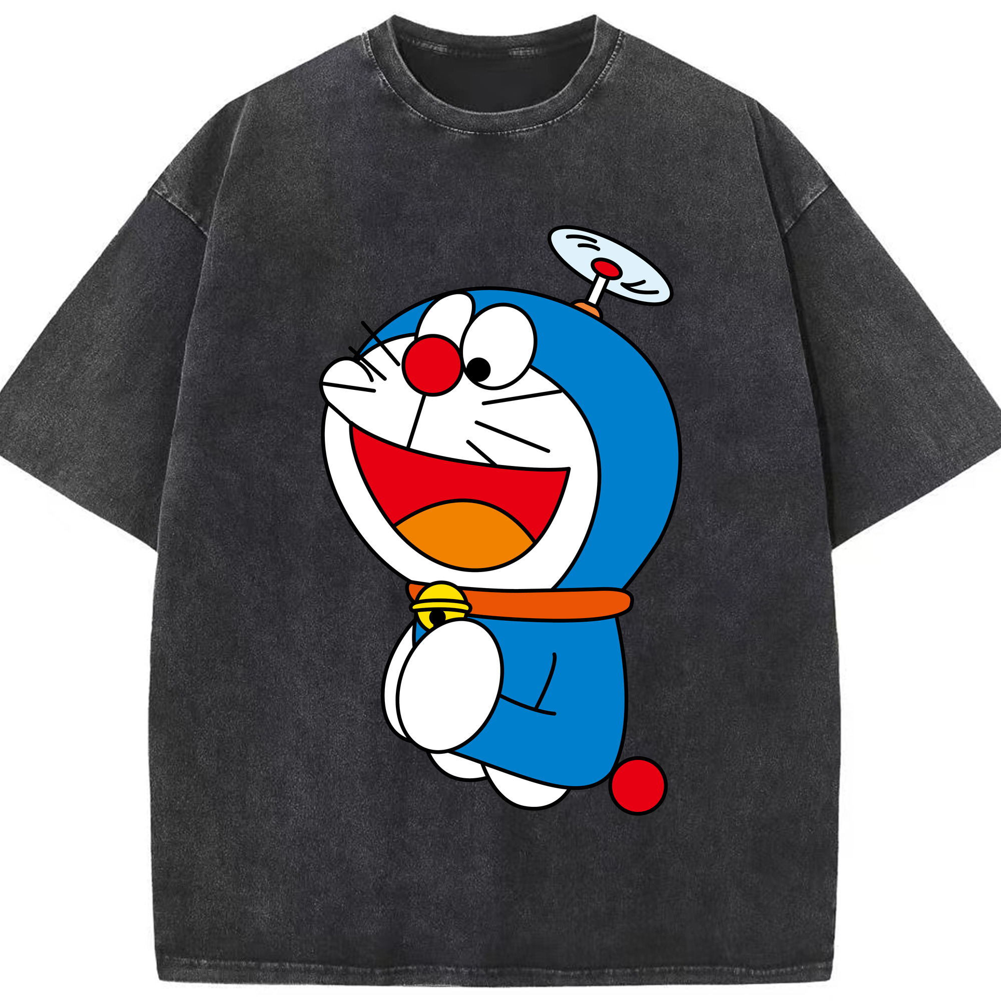 （画像用） ドラえもん Doraemon 綿100% ヴィンテージ風 半袖Tシャツ（フロントプリント）