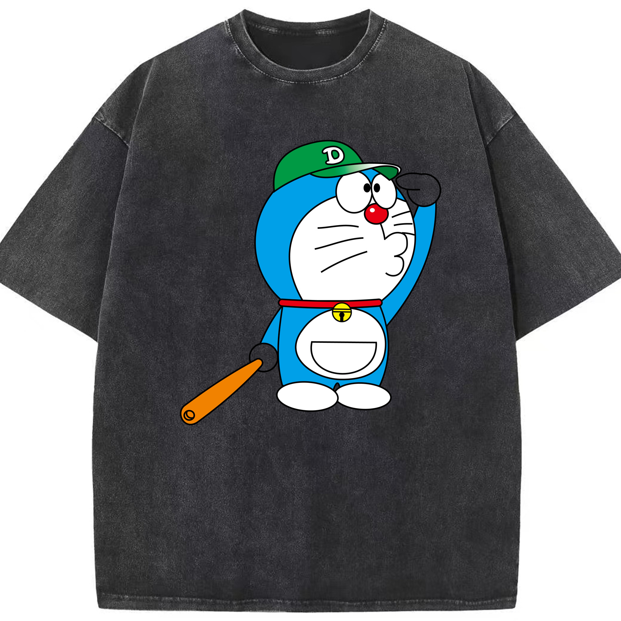 （画像用） ドラえもん Doraemon 綿100% ヴィンテージ風 半袖Tシャツ（フロントプリント）