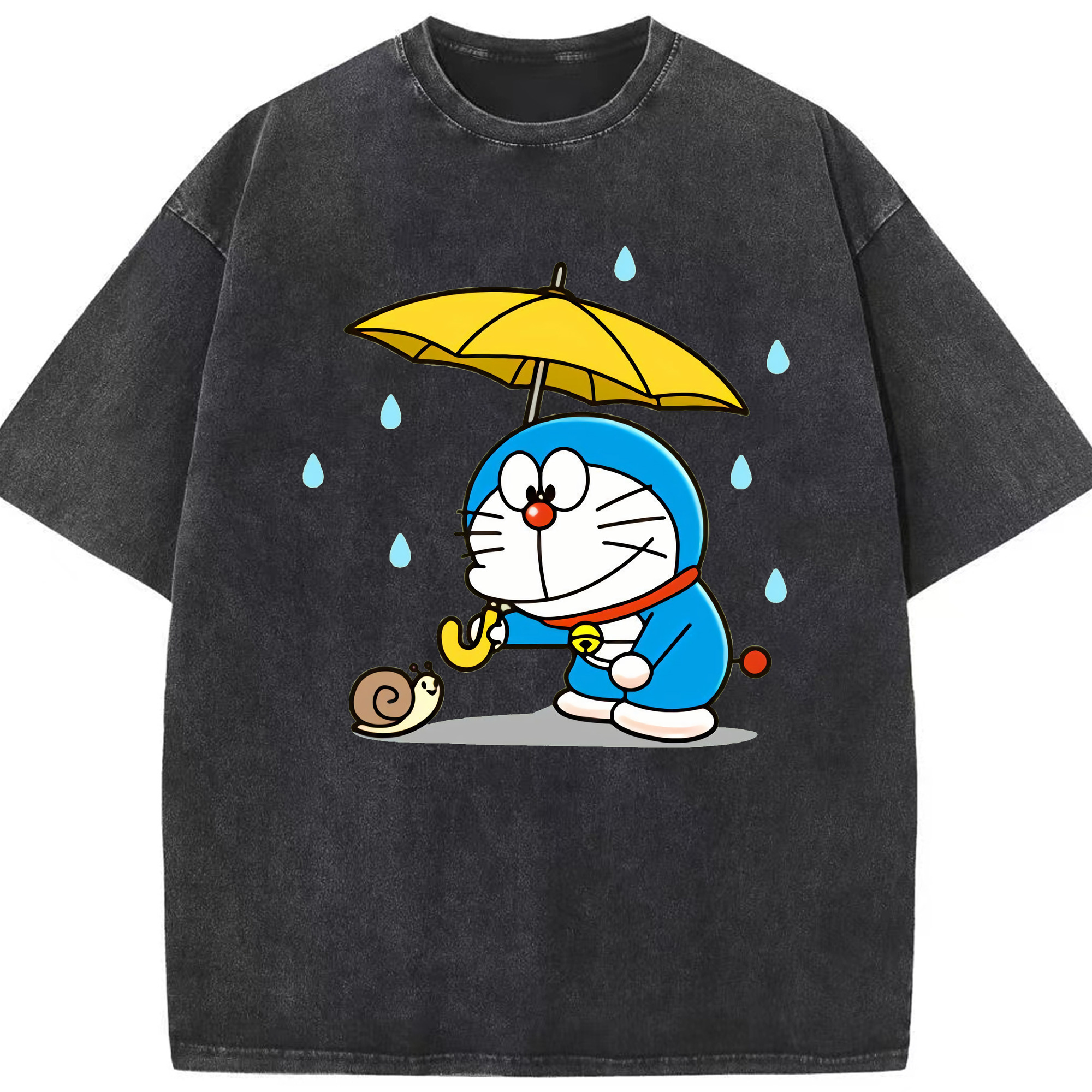 （画像用） ドラえもん Doraemon 綿100% ヴィンテージ風 半袖Tシャツ（フロントプリント）