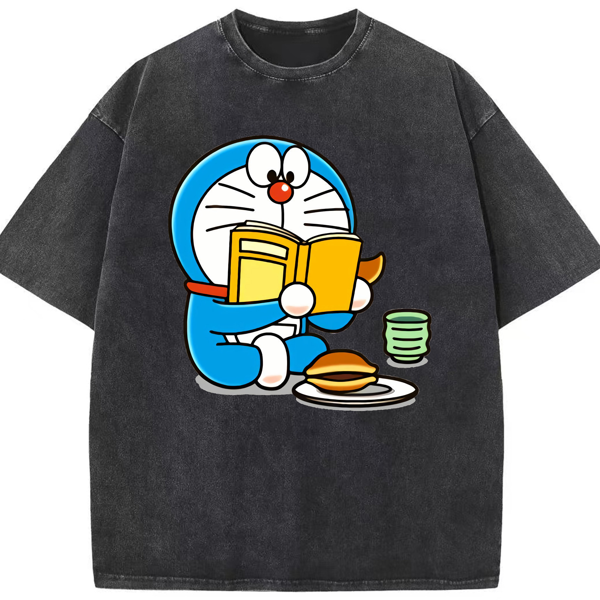 （画像用） ドラえもん Doraemon 綿100% ヴィンテージ風 半袖Tシャツ（フロントプリント）