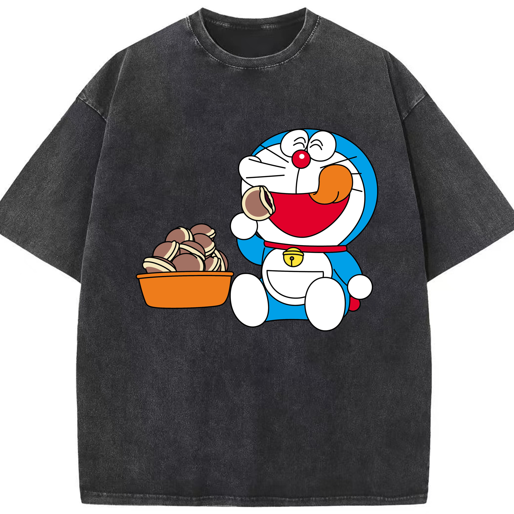 （画像用） ドラえもん Doraemon 綿100% ヴィンテージ風 半袖Tシャツ（フロントプリント）