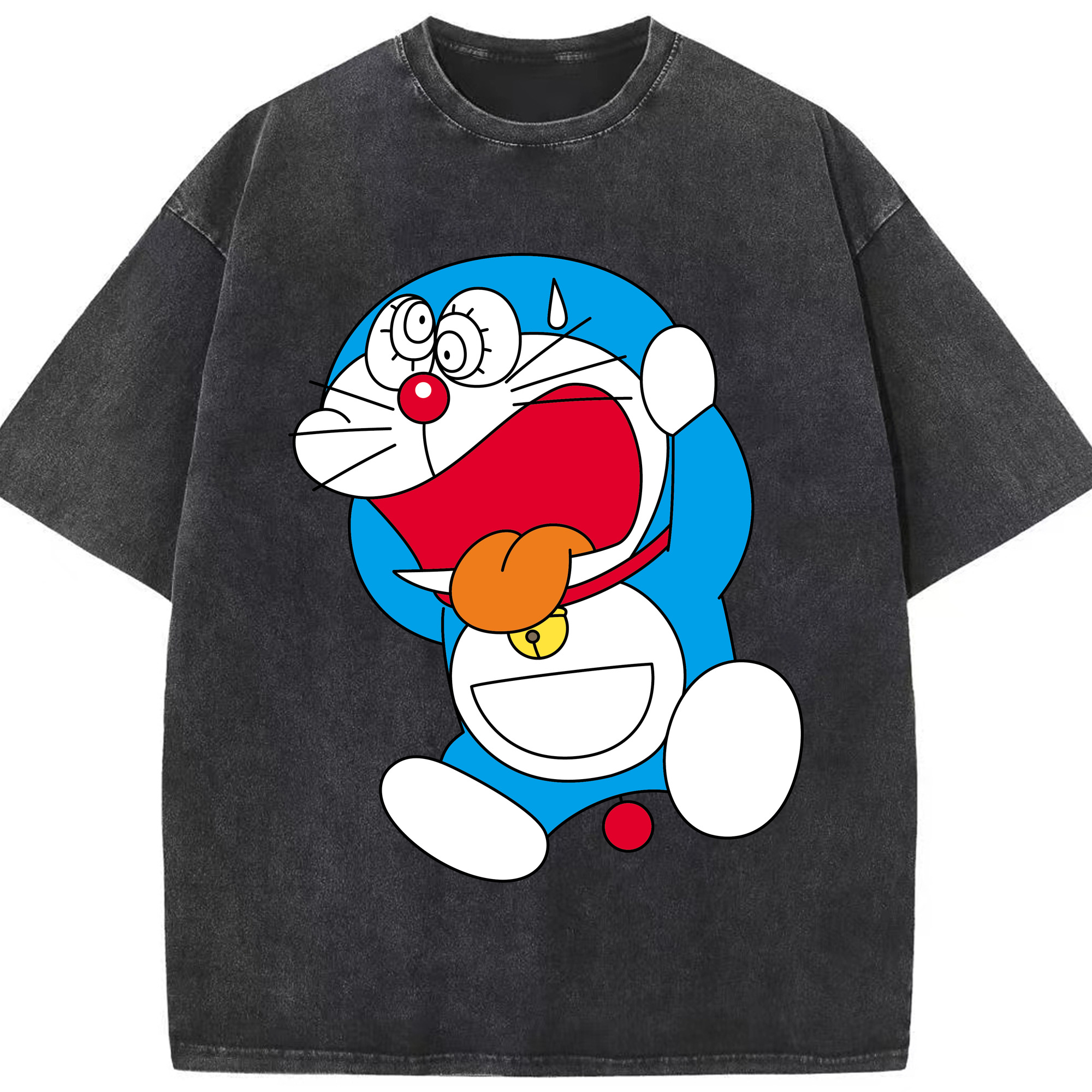 （画像用） ドラえもん Doraemon 綿100% ヴィンテージ風 半袖Tシャツ（フロントプリント）