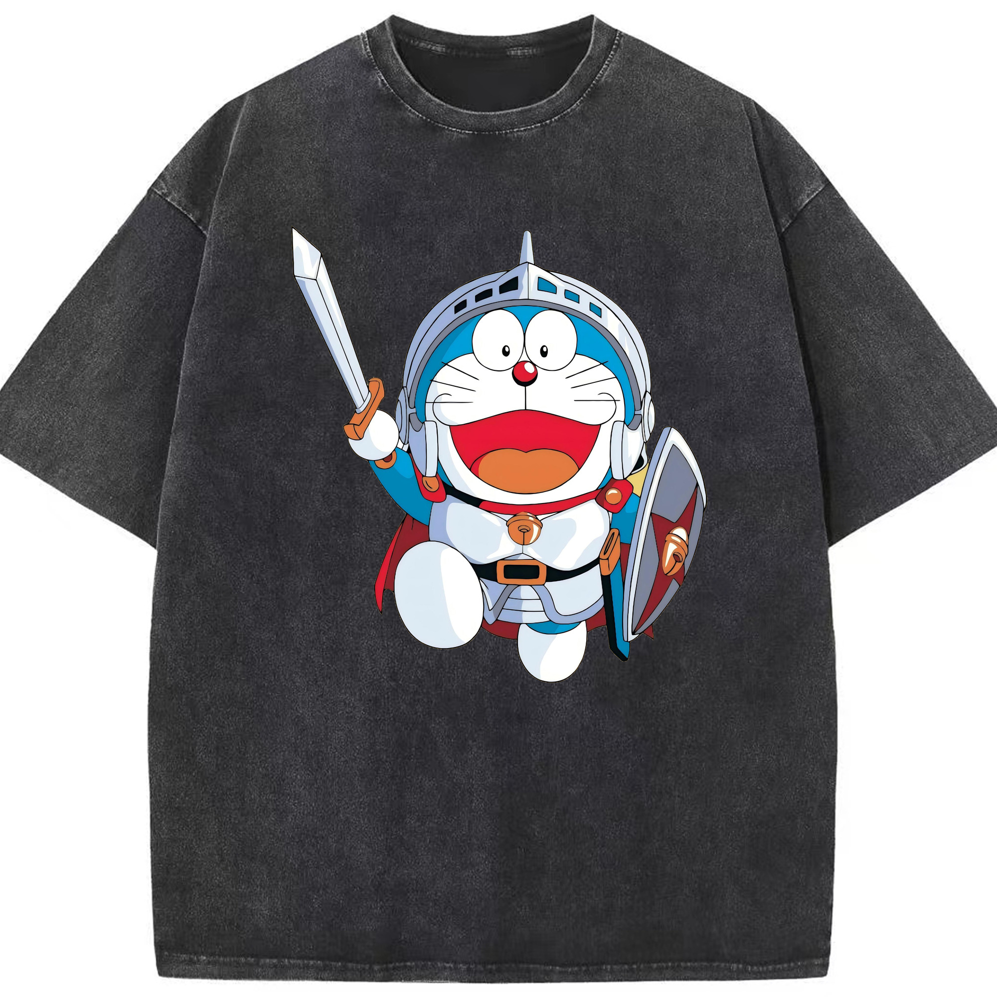 （画像用） ドラえもん Doraemon 綿100% ヴィンテージ風 半袖Tシャツ（フロントプリント）
