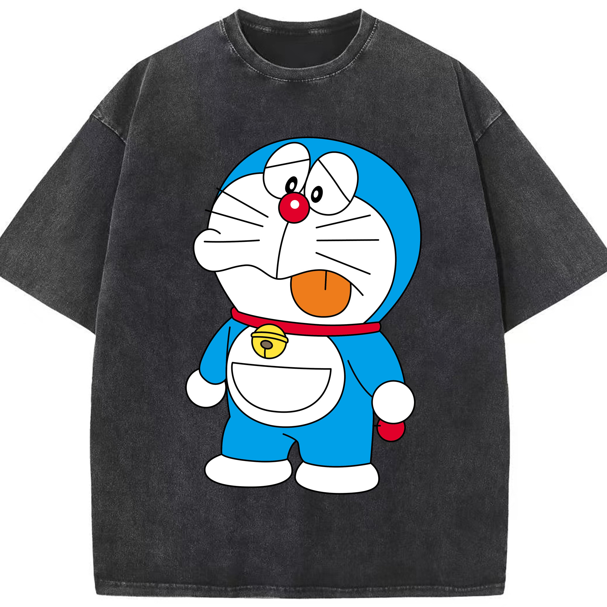 （画像用） ドラえもん Doraemon 綿100% ヴィンテージ風 半袖Tシャツ（フロントプリント）