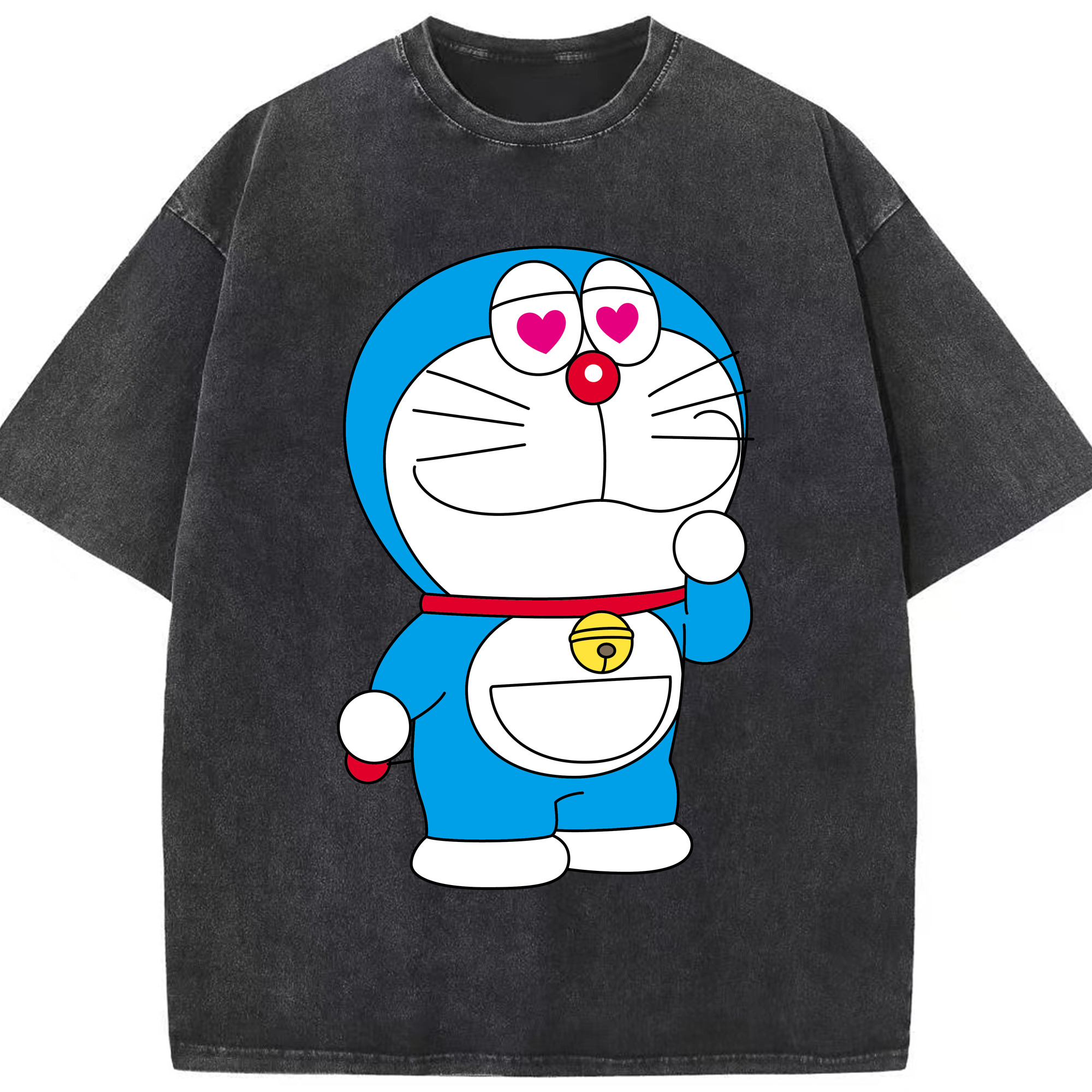 （画像用） ドラえもん Doraemon 綿100% ヴィンテージ風 半袖Tシャツ（フロントプリント）