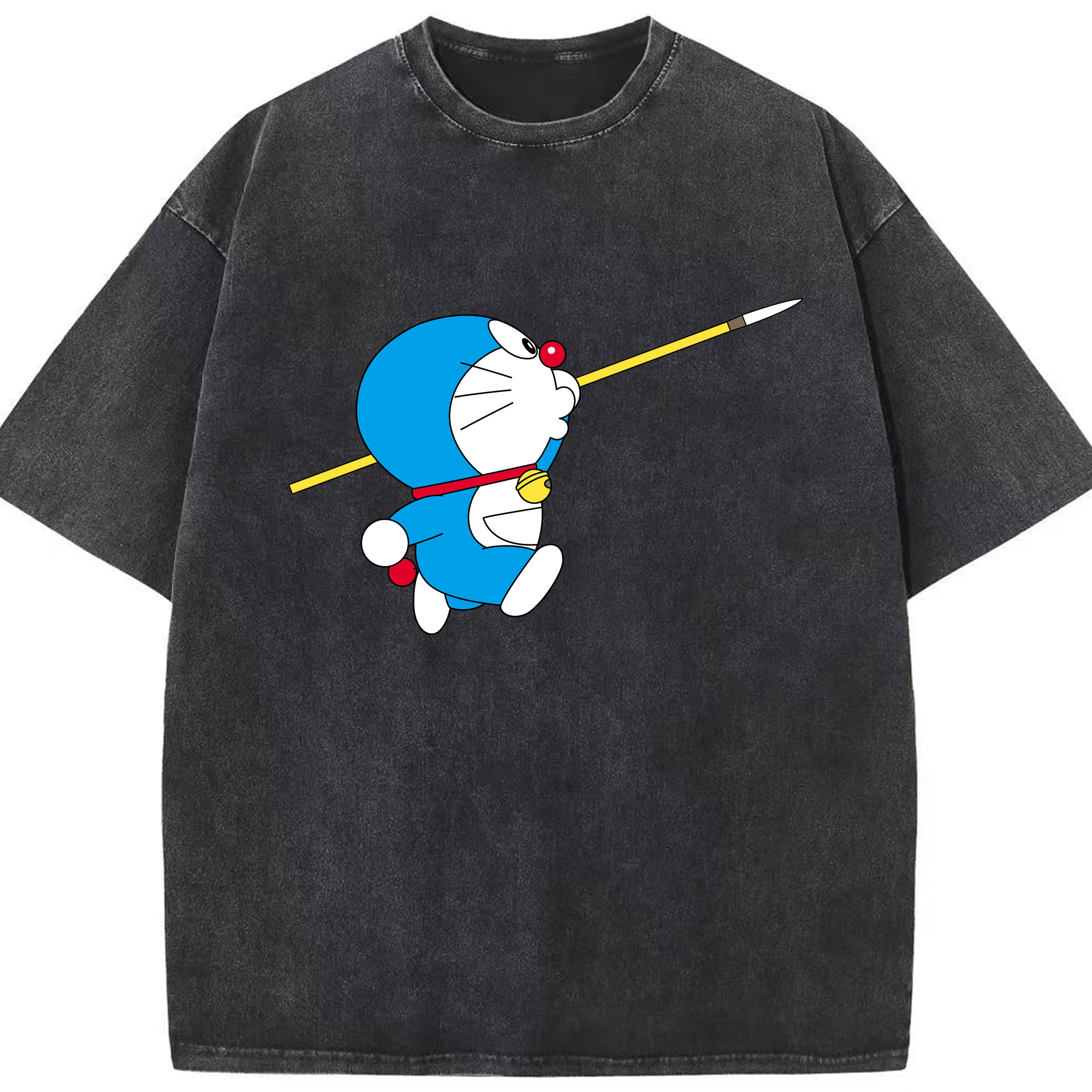 （画像用） ドラえもん Doraemon 綿100% ヴィンテージ風 半袖Tシャツ（フロントプリント）
