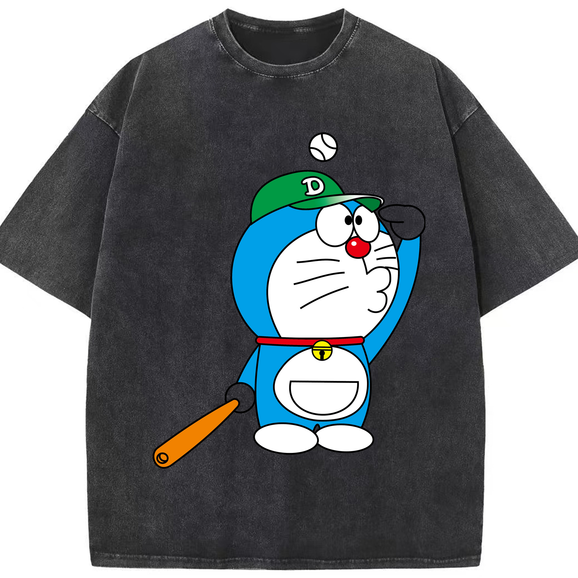 （画像用） ドラえもん Doraemon 綿100% ヴィンテージ風 半袖Tシャツ（フロントプリント）