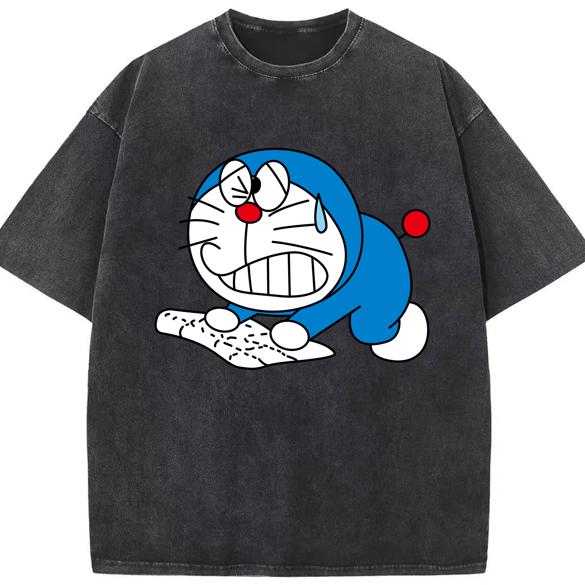 （画像用） ドラえもん Doraemon 綿100% ヴィンテージ風 半袖Tシャツ（フロントプリント）
