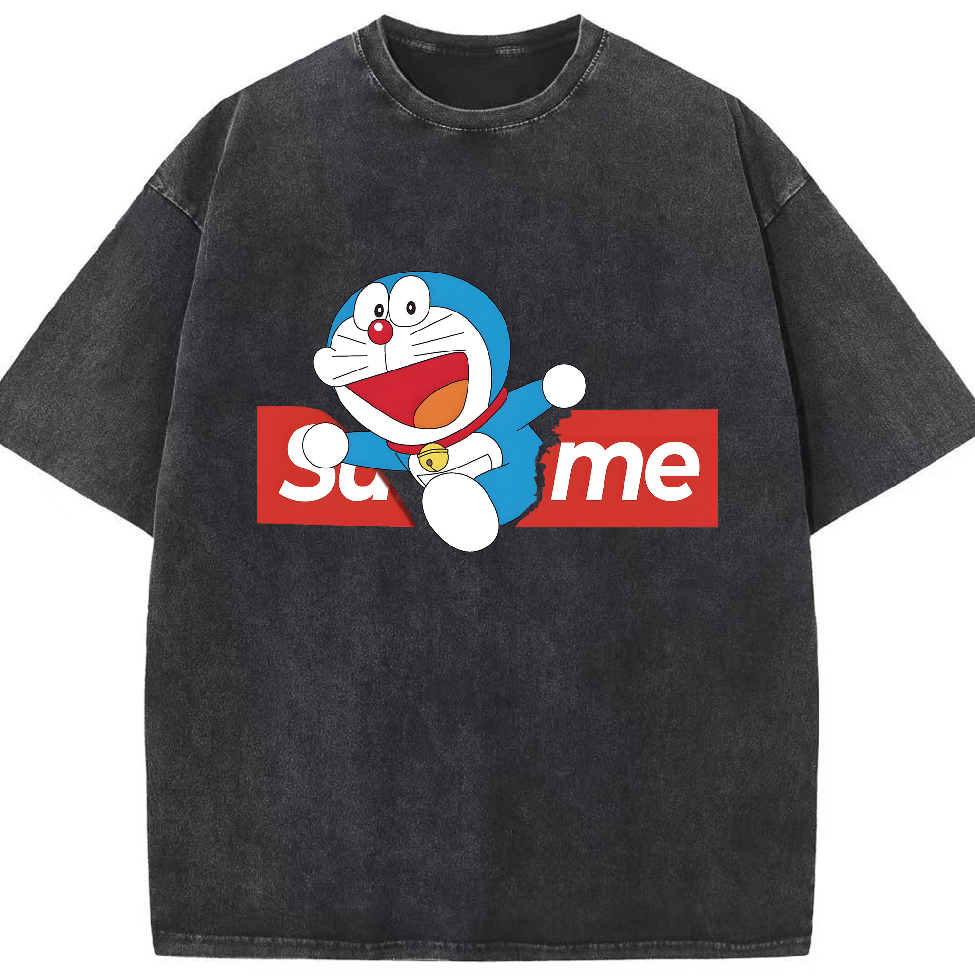 （画像用） ドラえもん Doraemon 綿100% ヴィンテージ風 半袖Tシャツ（フロントプリント）