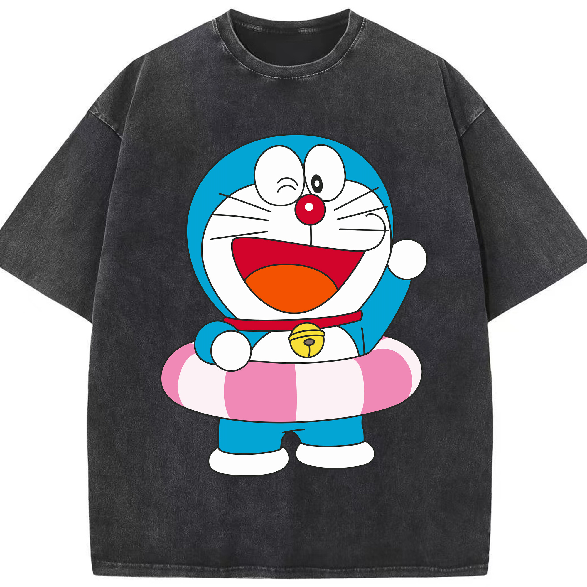 （画像用） ドラえもん Doraemon 綿100% ヴィンテージ風 半袖Tシャツ（フロントプリント）