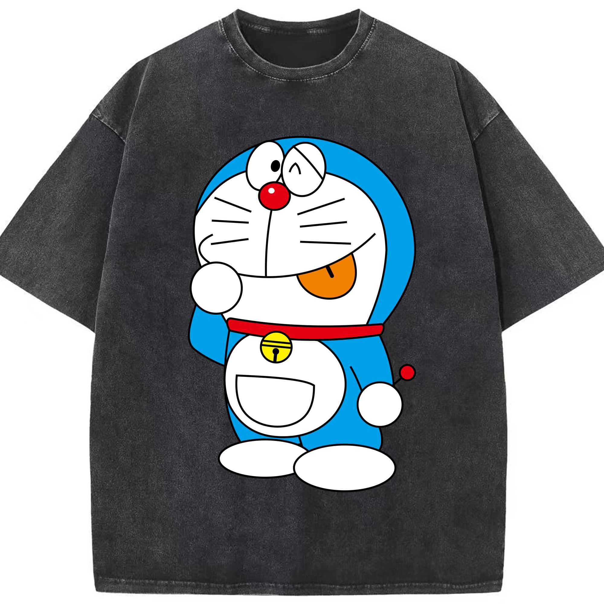 （画像用） ドラえもん Doraemon 綿100% ヴィンテージ風 半袖Tシャツ（フロントプリント）