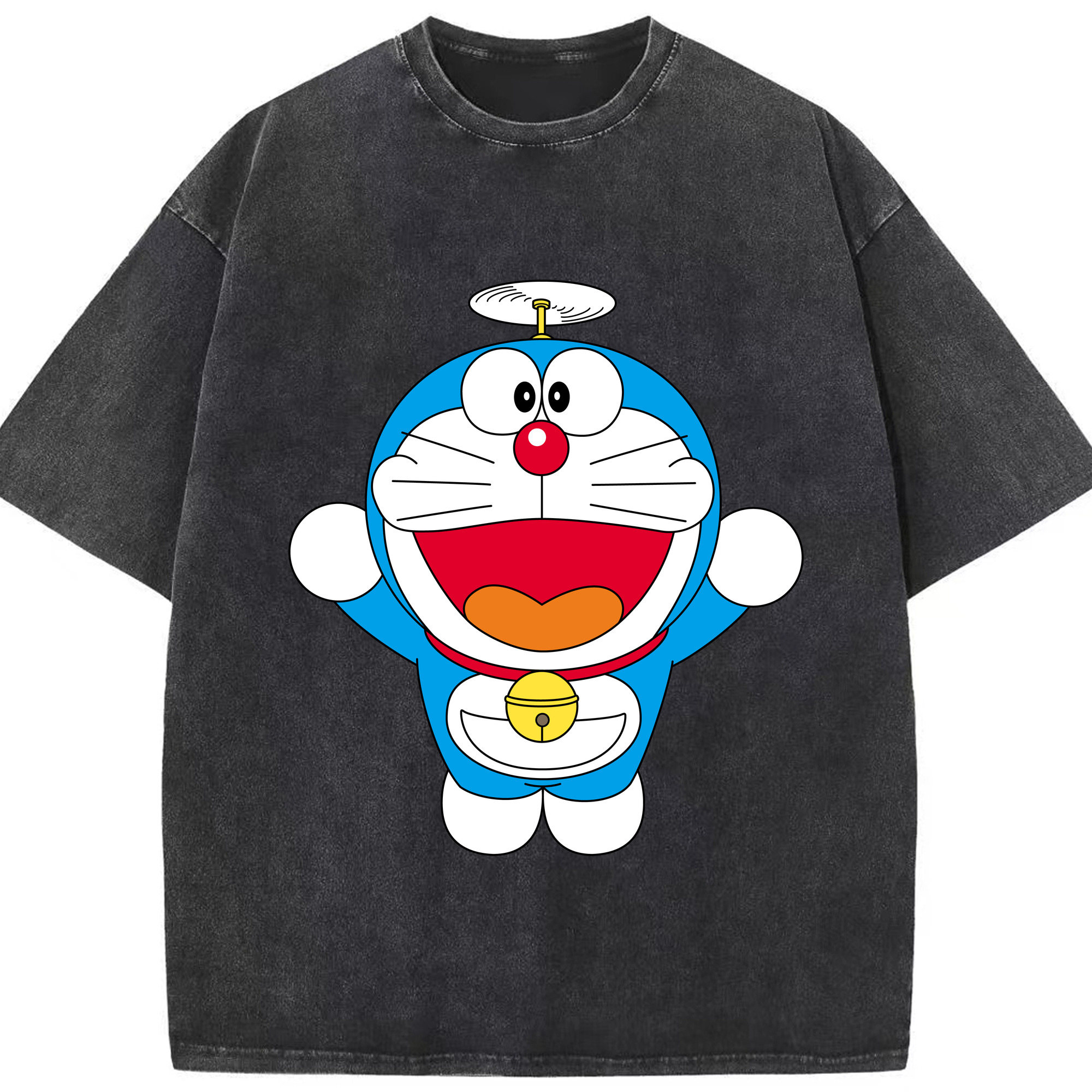 （画像用） ドラえもん Doraemon 綿100% ヴィンテージ風 半袖Tシャツ（フロントプリント）