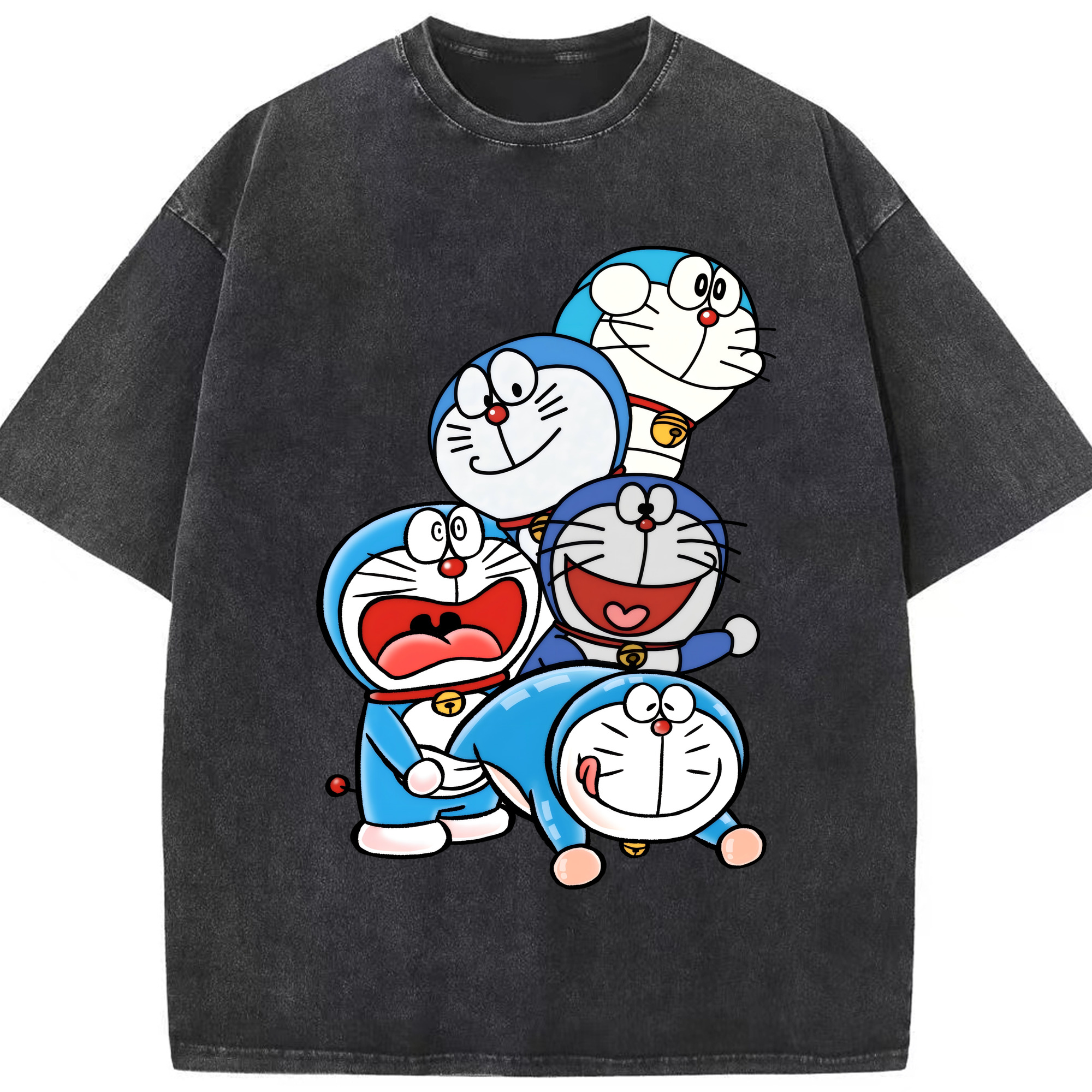 （画像用） ドラえもん Doraemon 綿100% ヴィンテージ風 半袖Tシャツ（フロントプリント）