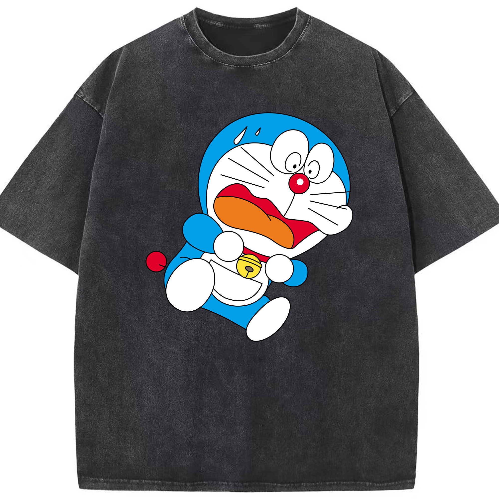 （画像用） ドラえもん Doraemon 綿100% ヴィンテージ風 半袖Tシャツ（フロントプリント）
