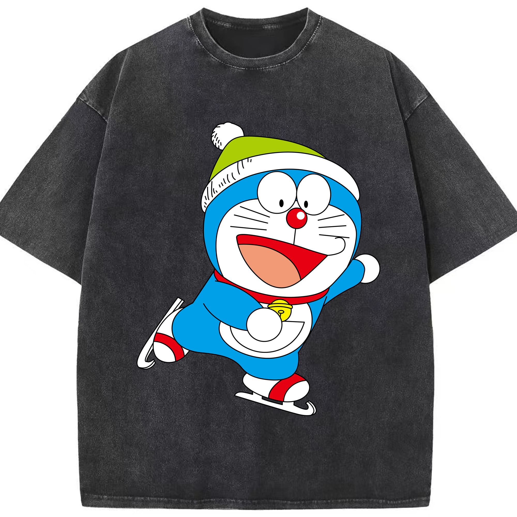 （画像用） ドラえもん Doraemon 綿100% ヴィンテージ風 半袖Tシャツ（フロントプリント）