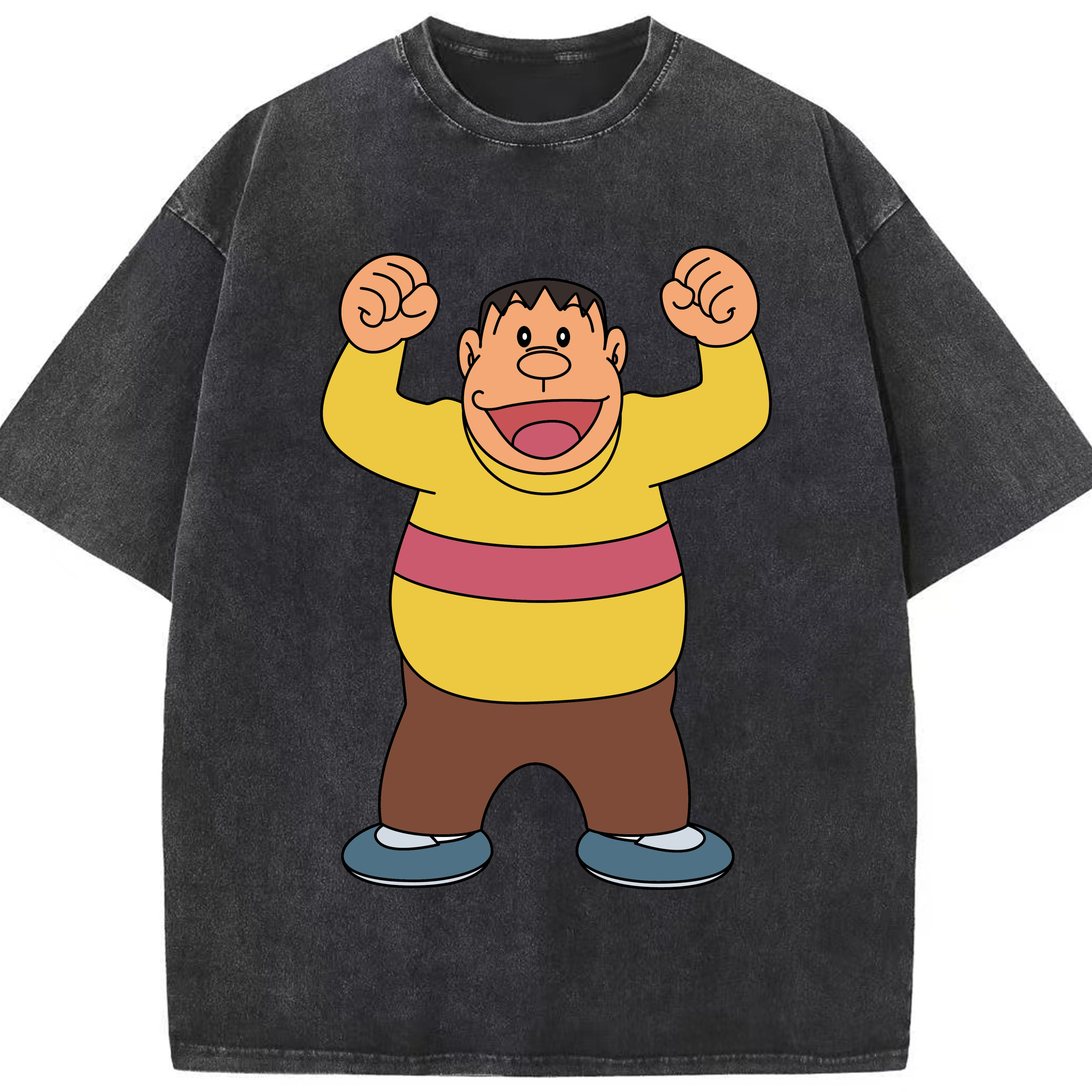 （画像用） ドラえもん 剛田武 Doraemon Gouta Takeshi 綿100% ヴィンテージ風 半袖Tシャツ（フロントプリント）
