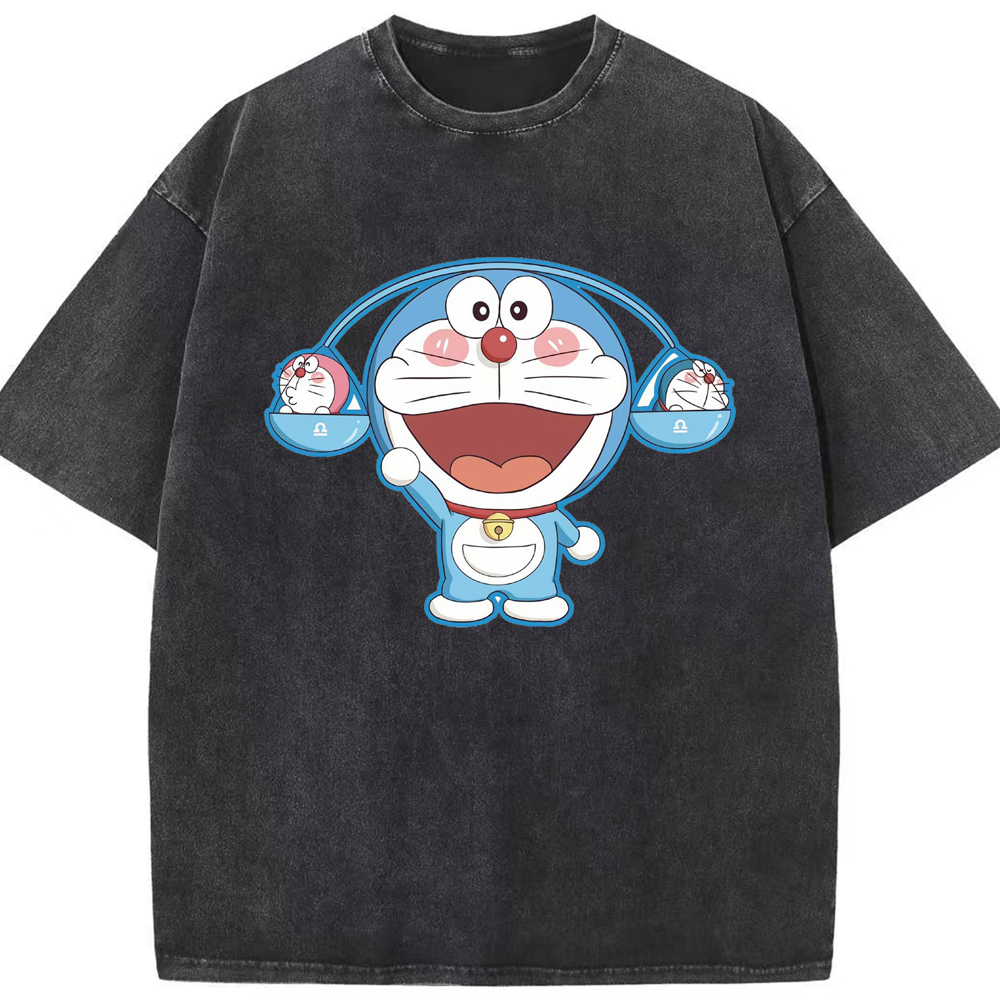 （画像用） ドラえもん Doraemon 綿100% ヴィンテージ風 半袖Tシャツ（フロントプリント）