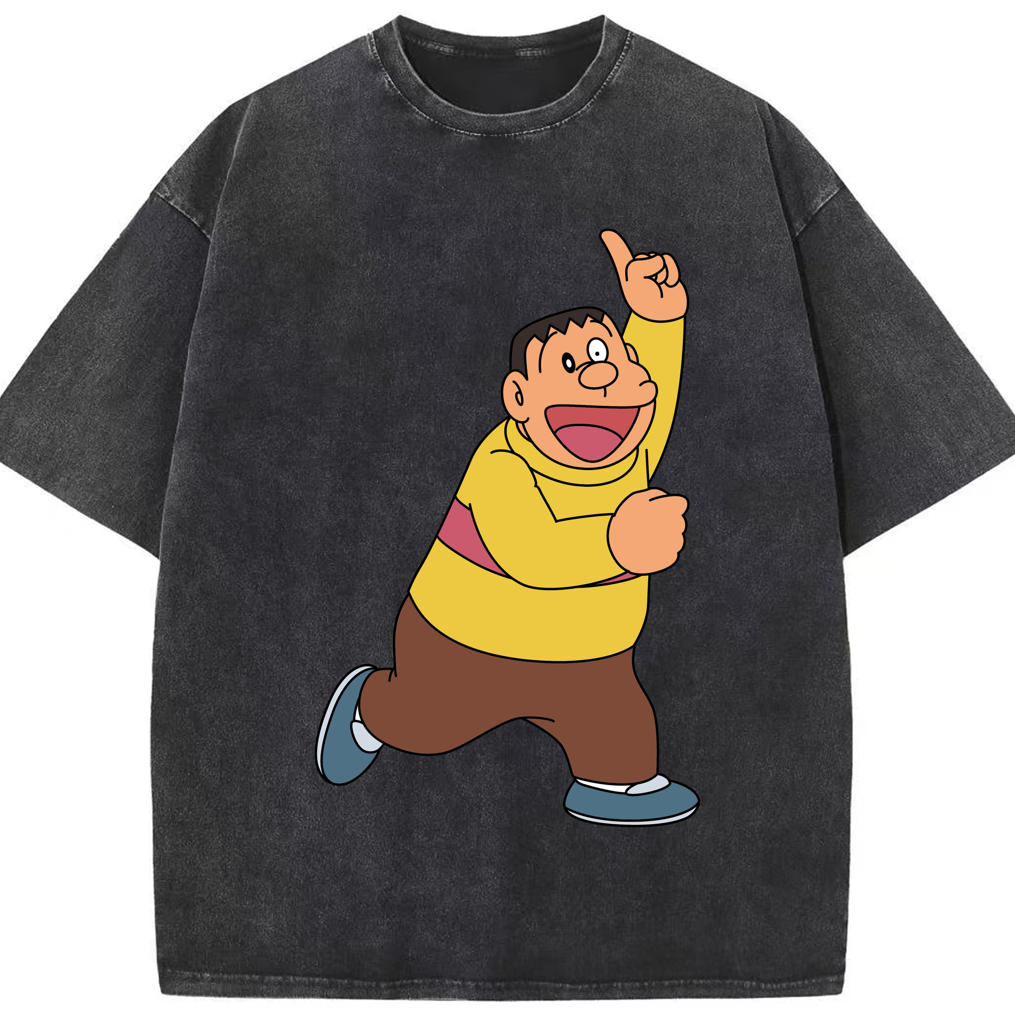 （画像用） ドラえもん 剛田武 Doraemon Gouta Takeshi 綿100% ヴィンテージ風 半袖Tシャツ（フロントプリント）