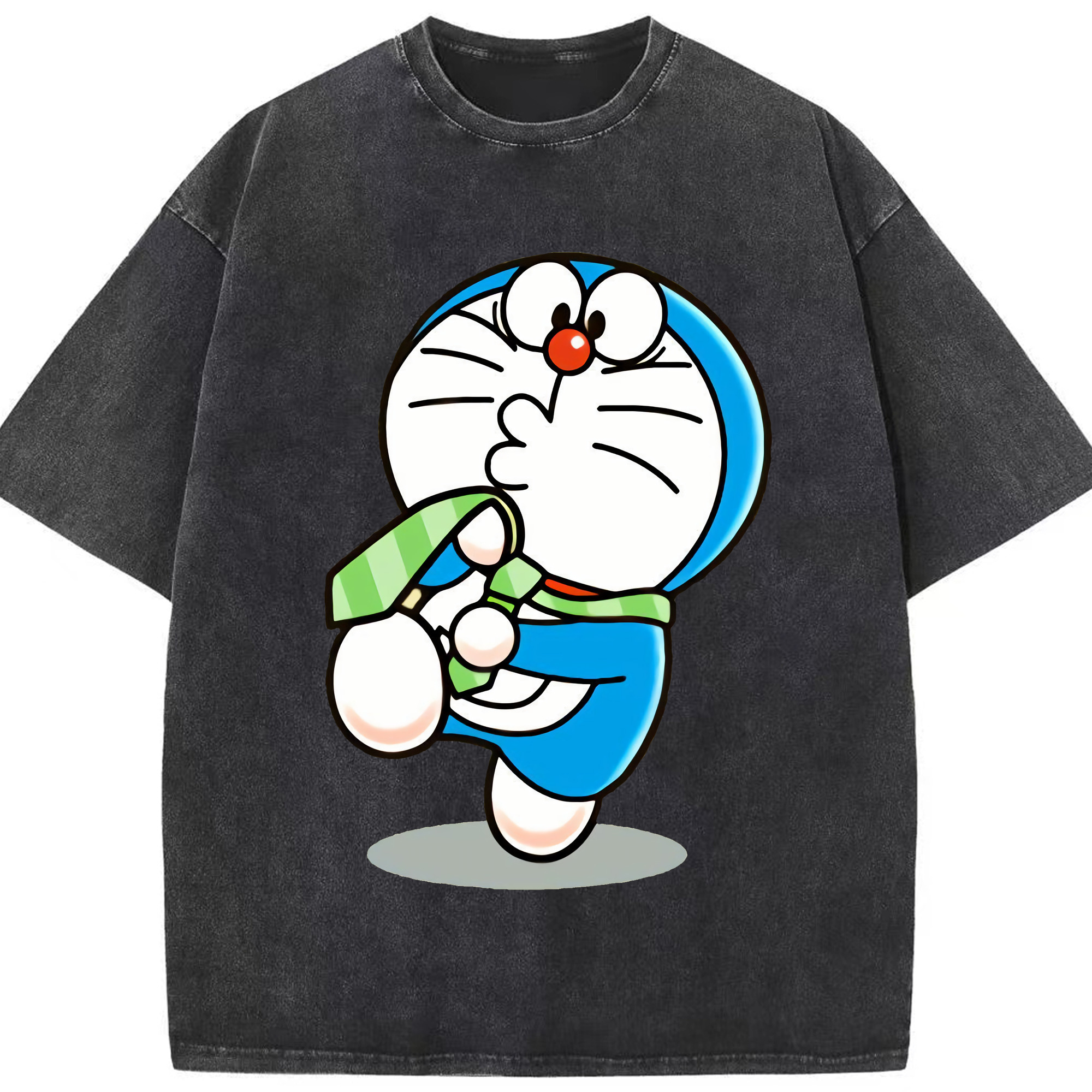 （画像用） ドラえもん Doraemon 綿100% ヴィンテージ風 半袖Tシャツ（フロントプリント）