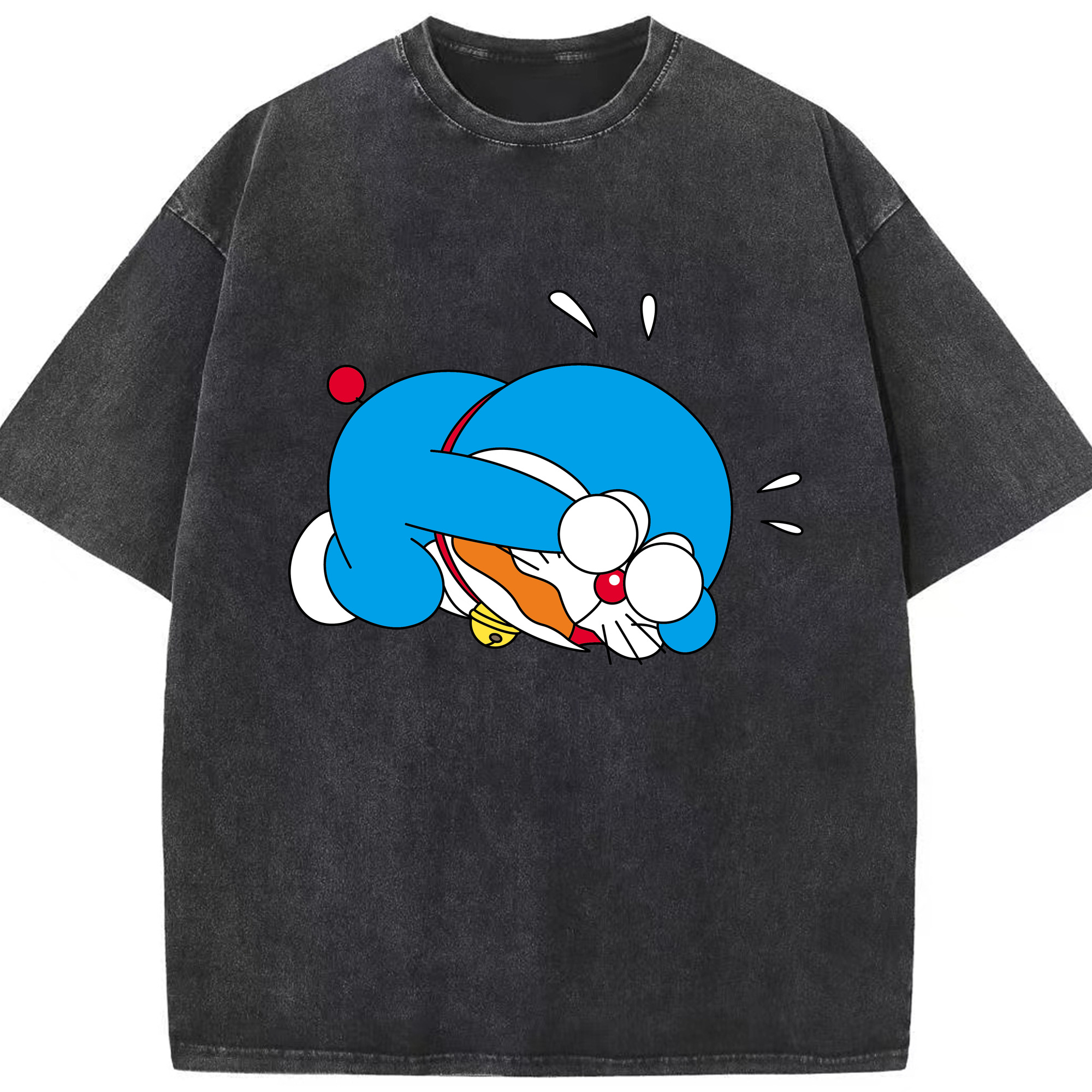 （画像用） ドラえもん Doraemon 綿100% ヴィンテージ風 半袖Tシャツ（フロントプリント）