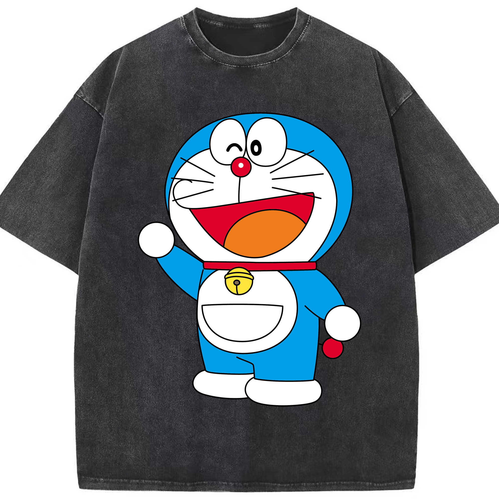 （画像用） ドラえもん Doraemon 綿100% ヴィンテージ風 半袖Tシャツ（フロントプリント）