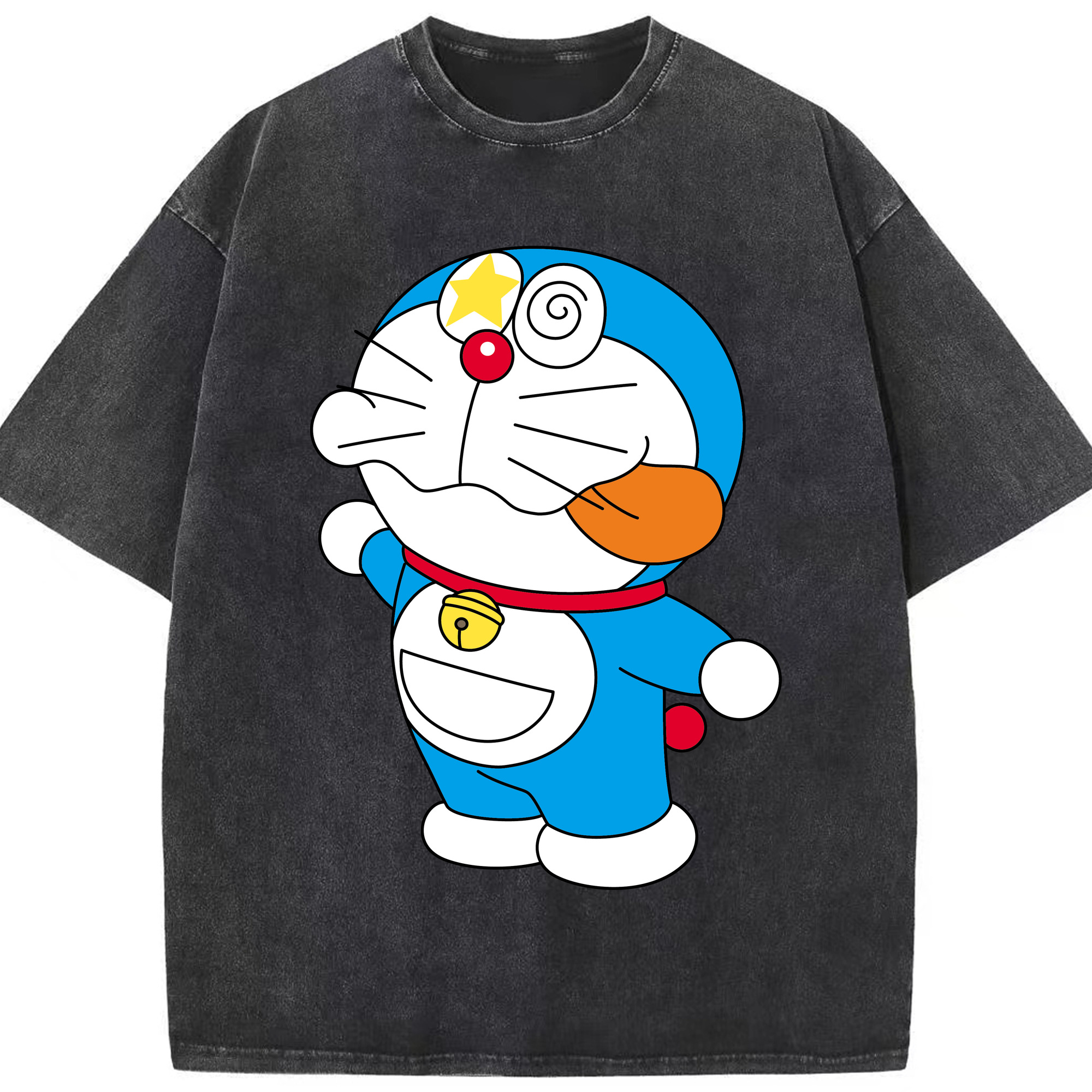 （画像用） ドラえもん Doraemon 綿100% ヴィンテージ風 半袖Tシャツ（フロントプリント）