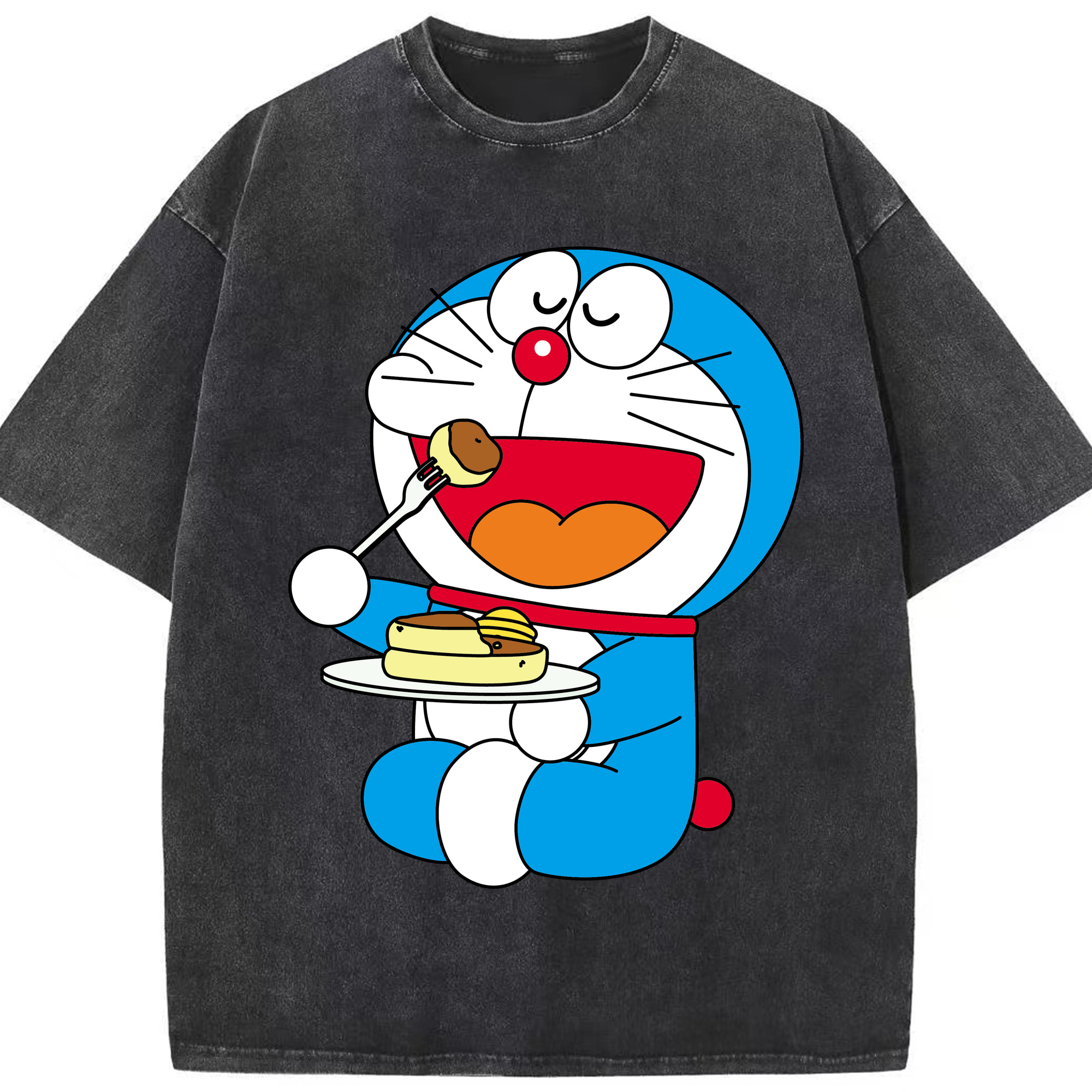 （画像用） ドラえもん Doraemon 綿100% ヴィンテージ風 半袖Tシャツ（フロントプリント）