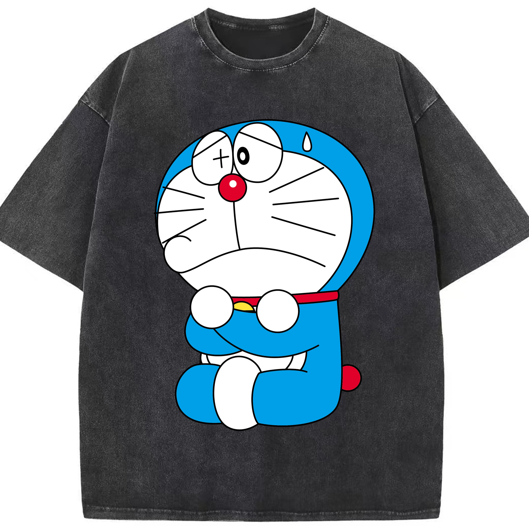 （画像用） ドラえもん Doraemon 綿100% ヴィンテージ風 半袖Tシャツ（フロントプリント）